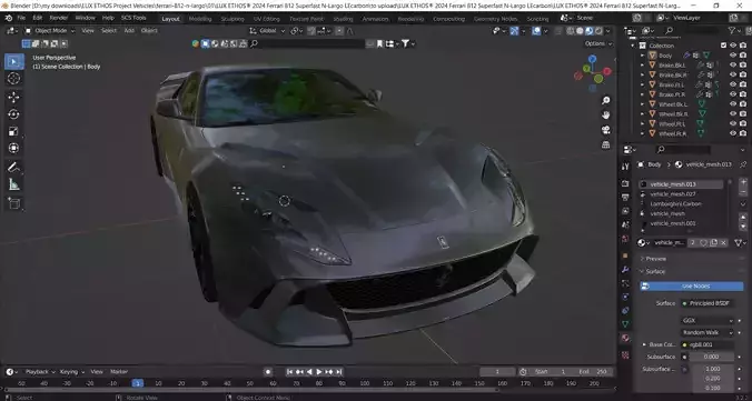 2024 Ferrari 812 Superfast Novitec N-Largo LEcarbon Edition 3D model