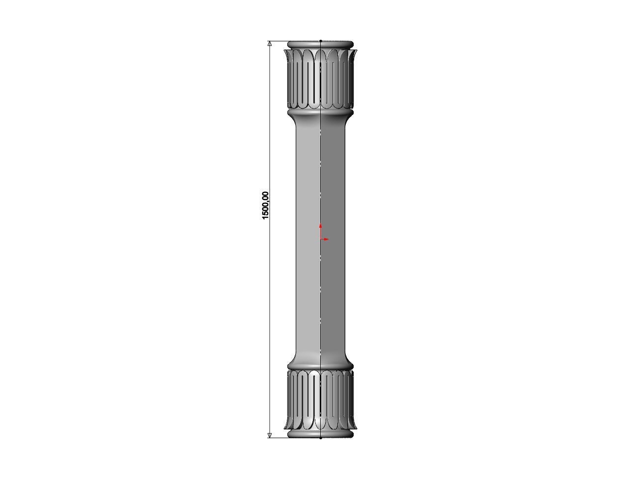Hexagonal leaf scroll moroccan arabic islamic pillar column 3D print model_6