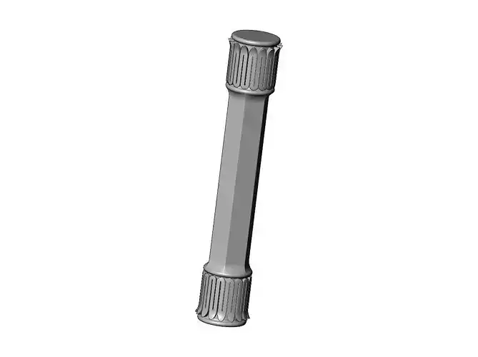 Hexagonal leaf scroll moroccan arabic islamic pillar column 3D print model