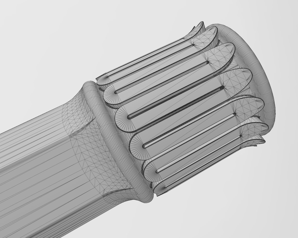 Hexagonal leaf scroll moroccan arabic islamic pillar column 3D print model_15
