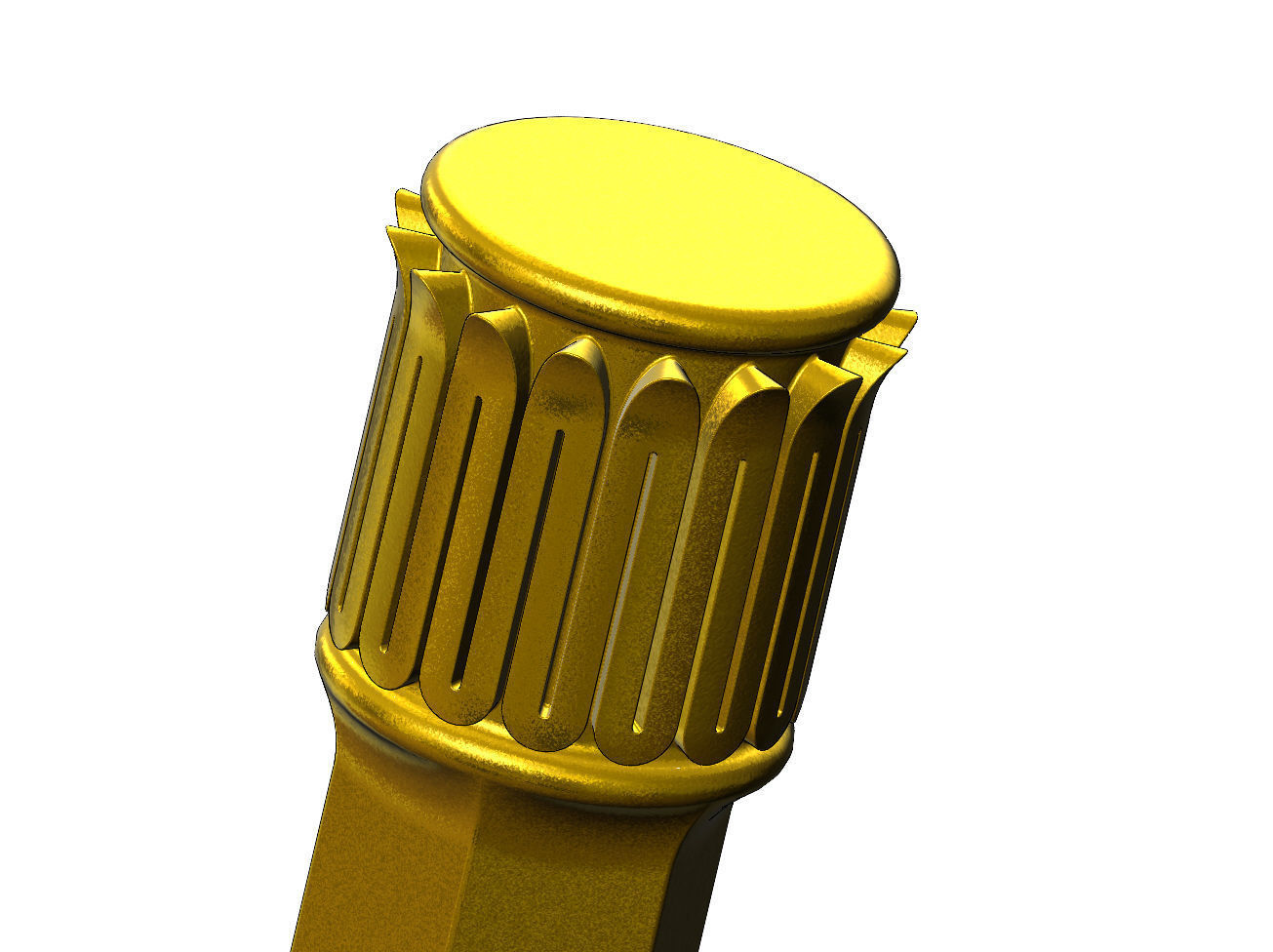 Hexagonal leaf scroll moroccan arabic islamic pillar column 3D print model_9