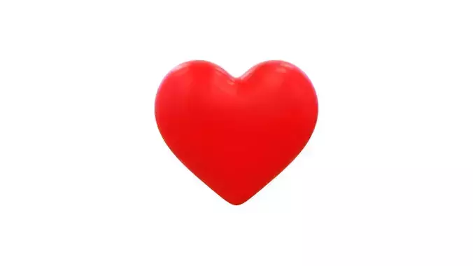 Low-Poly Heart Simple  Low-poly 3D model