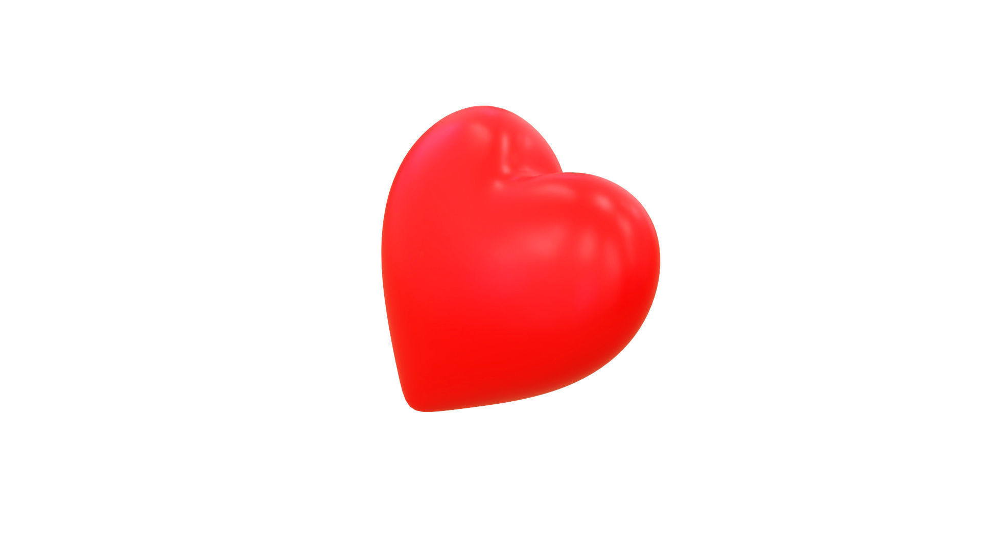 Low-Poly Heart Simple  Low-poly 3D model_3