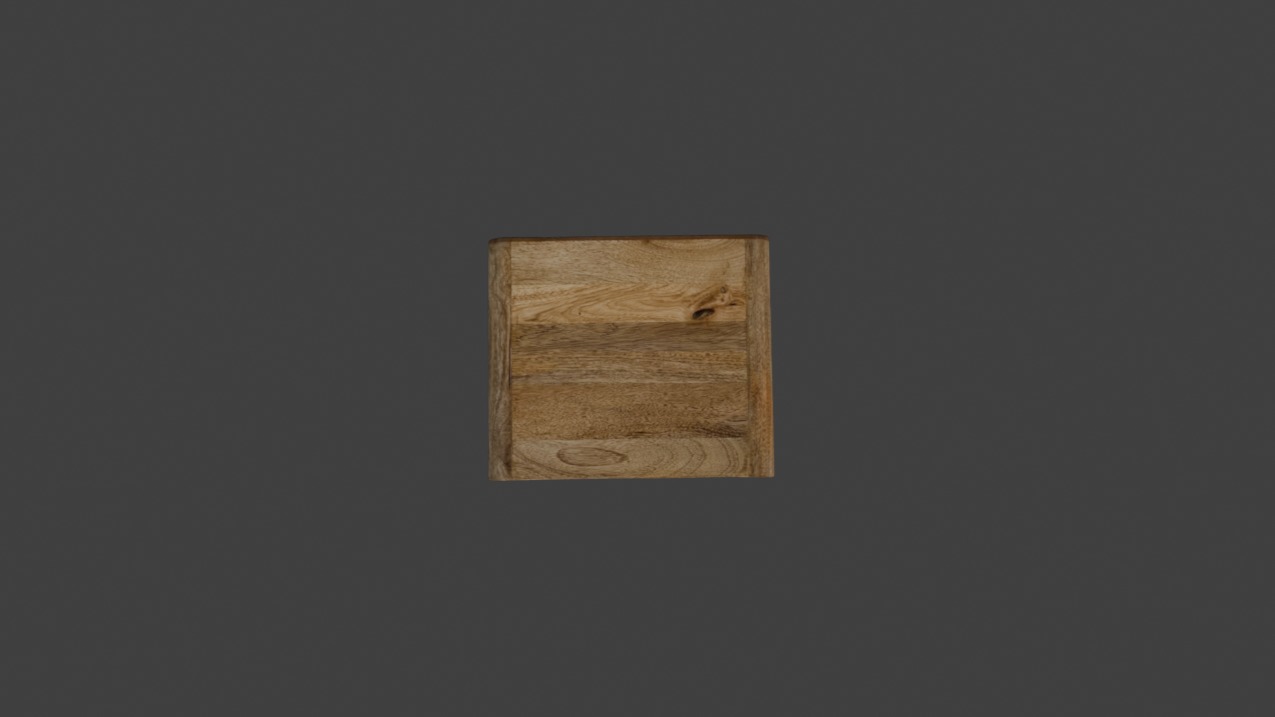 Desk Side Drawer Low-poly 3D model_7