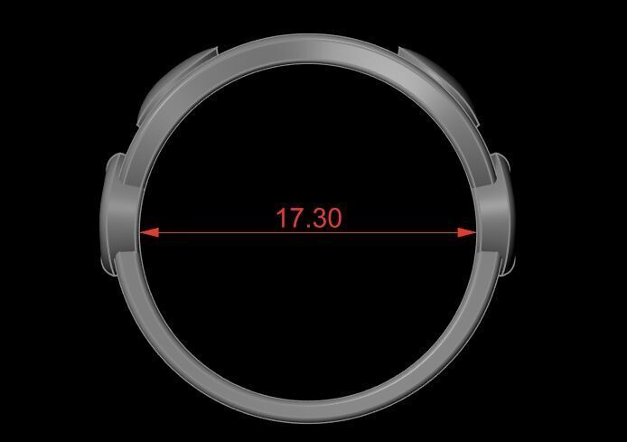 Diamond Rose Ring RG01 3D print model_8