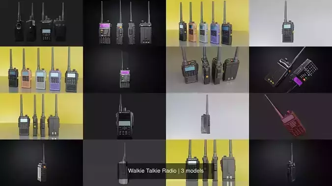   Walkie Talkie Radio 3D Model Collection