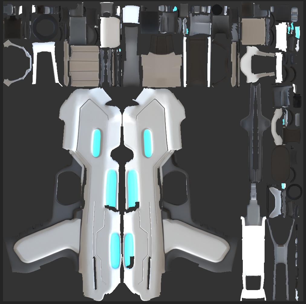 Futuristic Sci-Fi Pistol Free 3D model_24