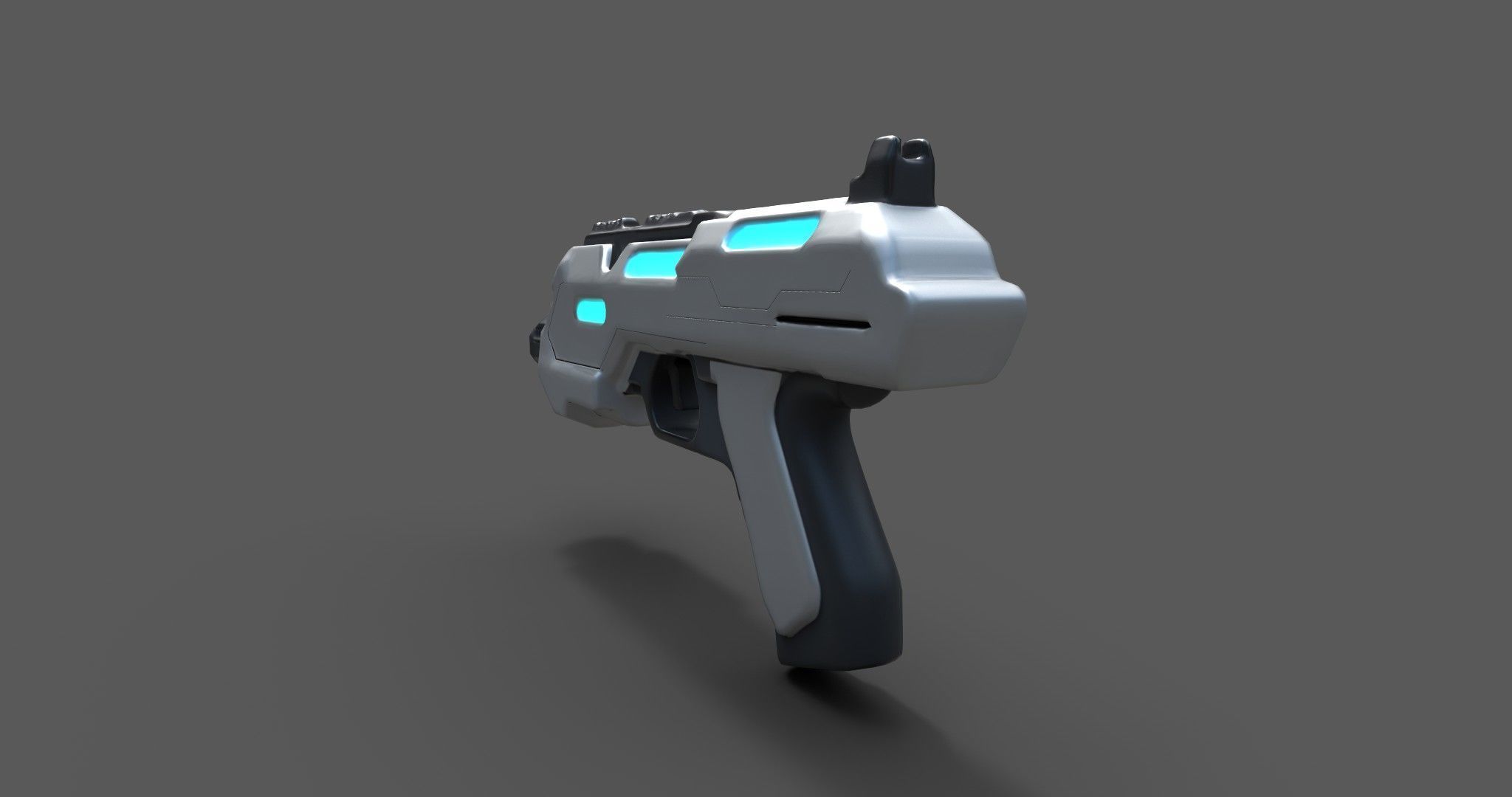 Futuristic Sci-Fi Pistol Free 3D model_25