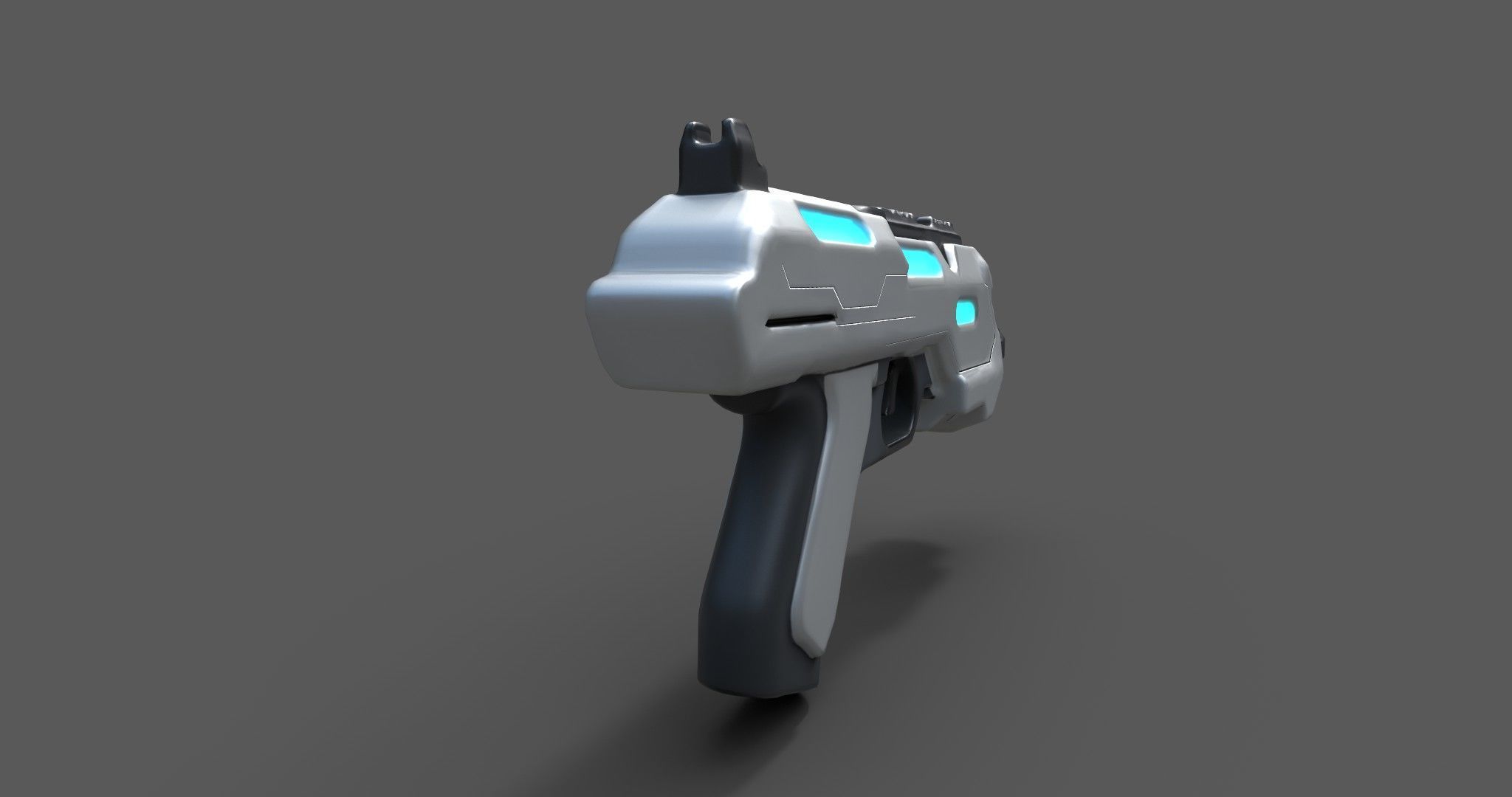 Futuristic Sci-Fi Pistol Free 3D model_27
