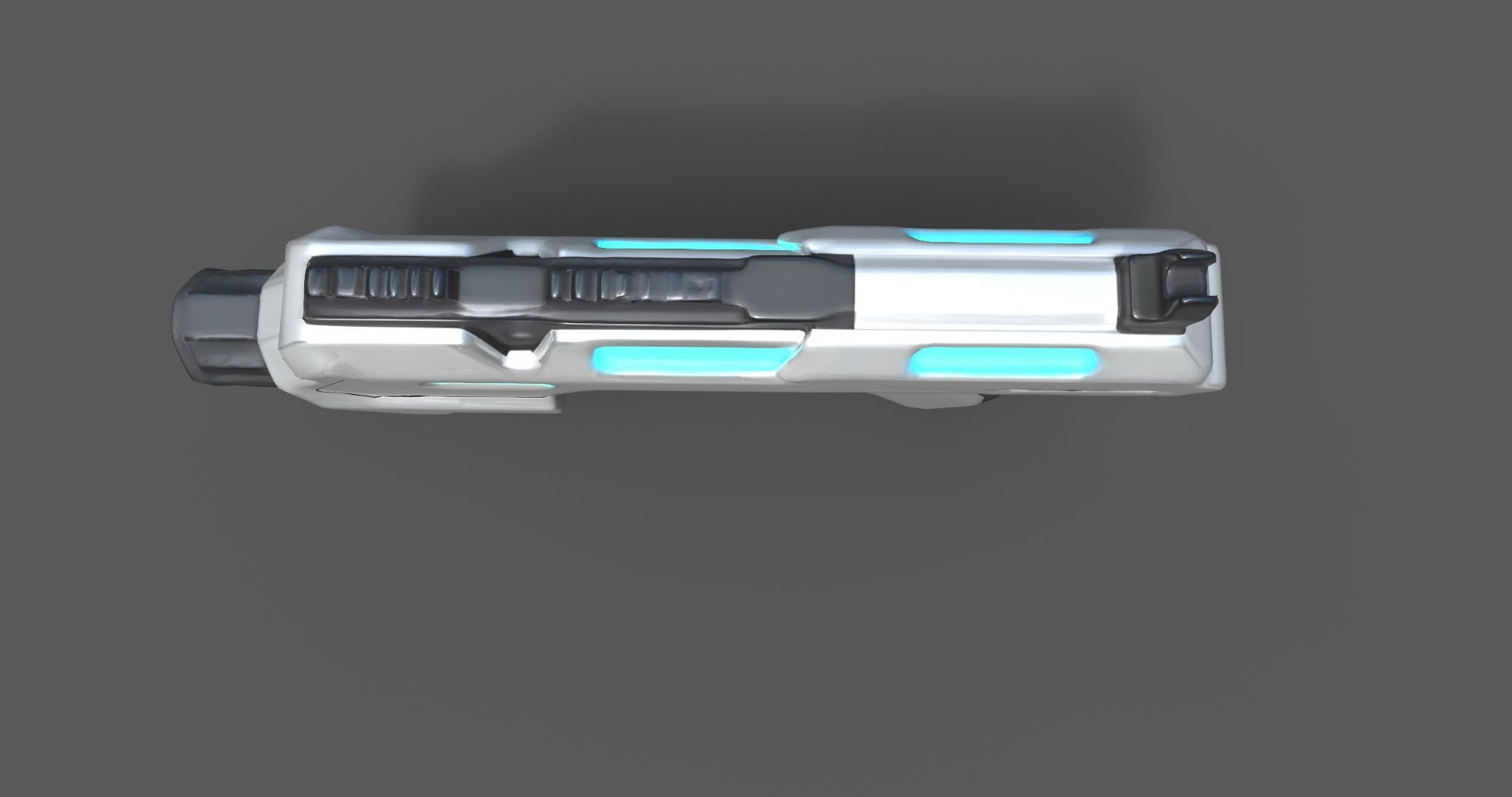 Futuristic Sci-Fi Pistol Free 3D model_5