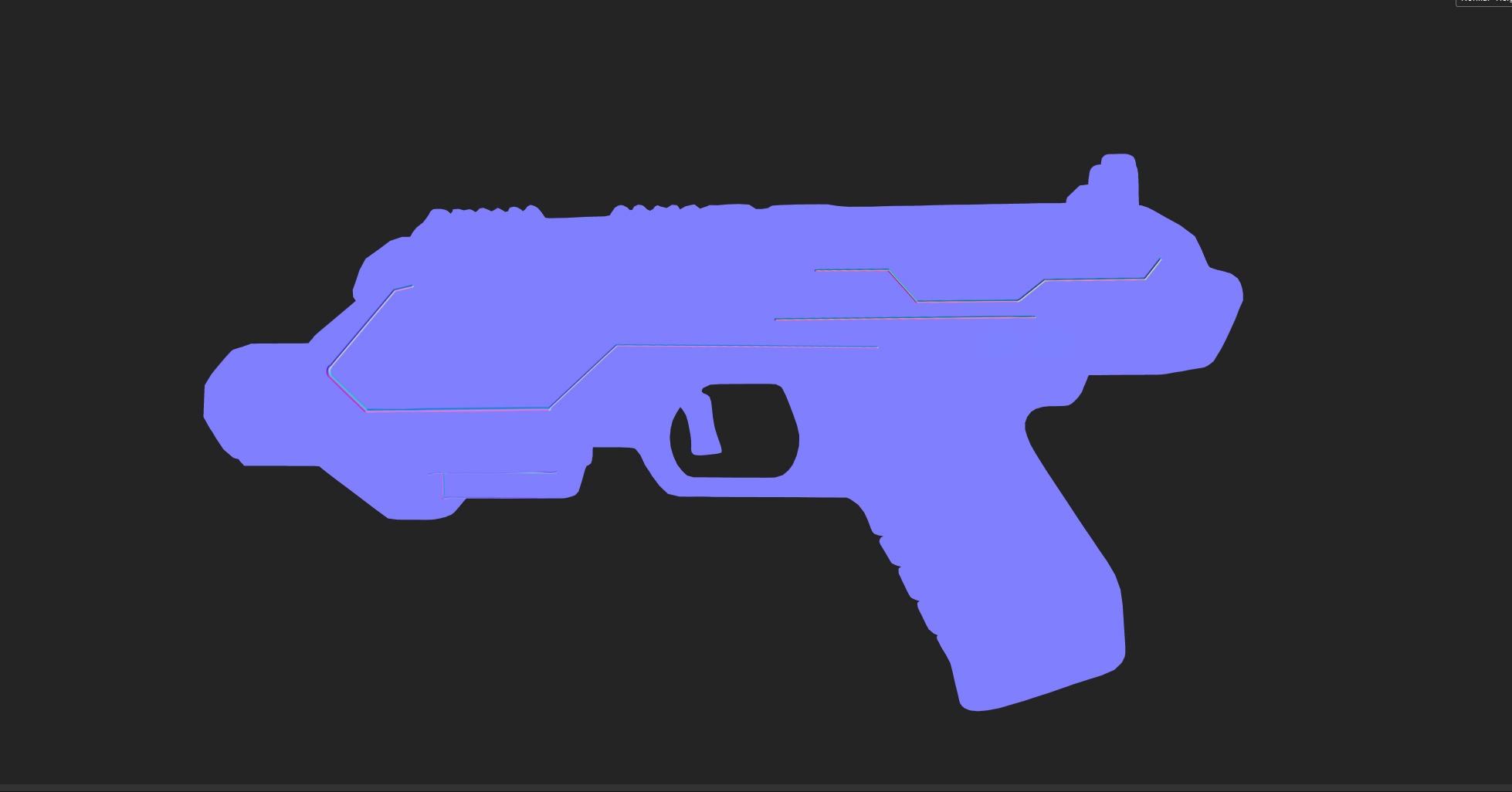 Futuristic Sci-Fi Pistol Free 3D model_20