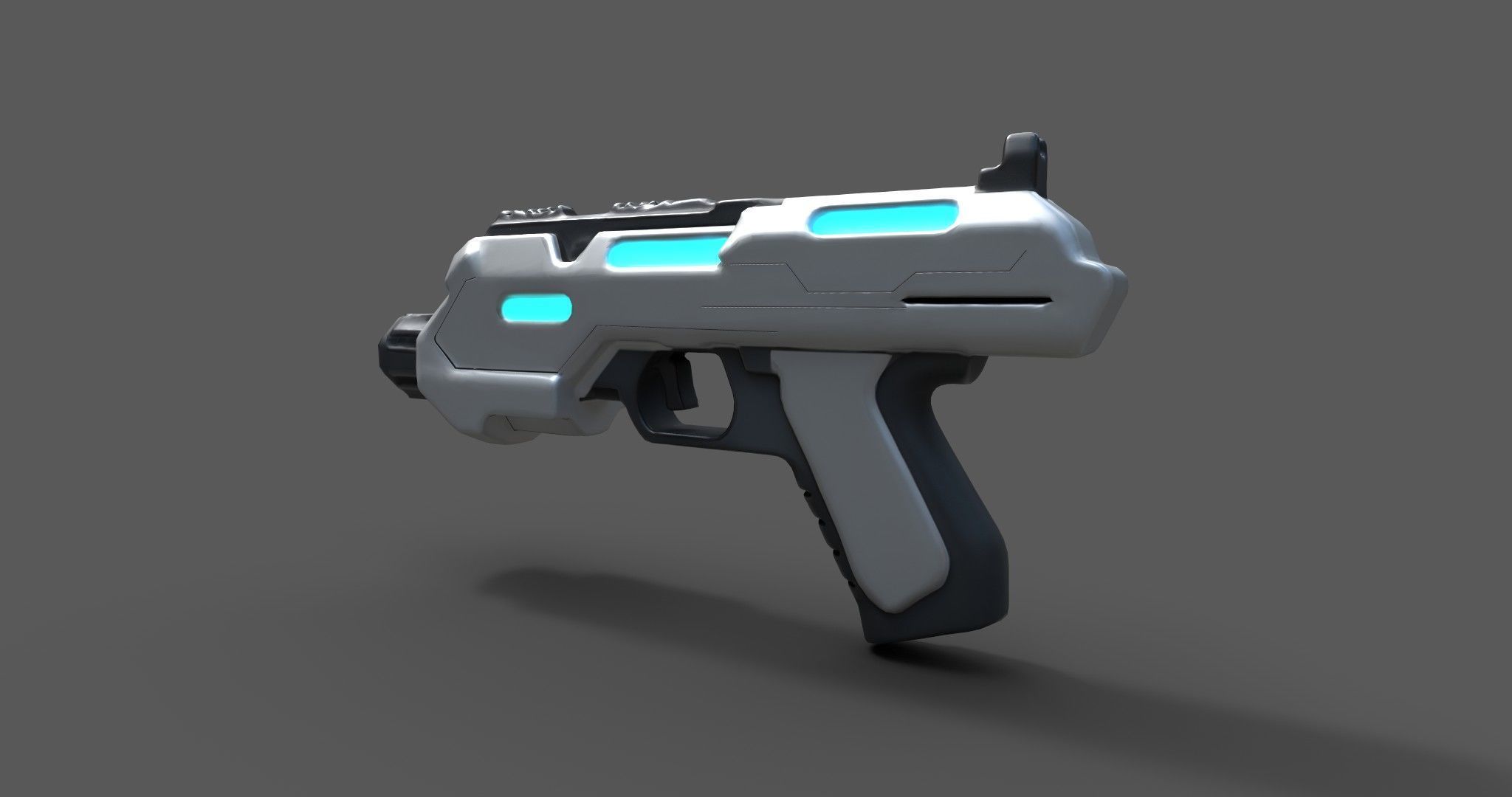 Futuristic Sci-Fi Pistol Free 3D model_22