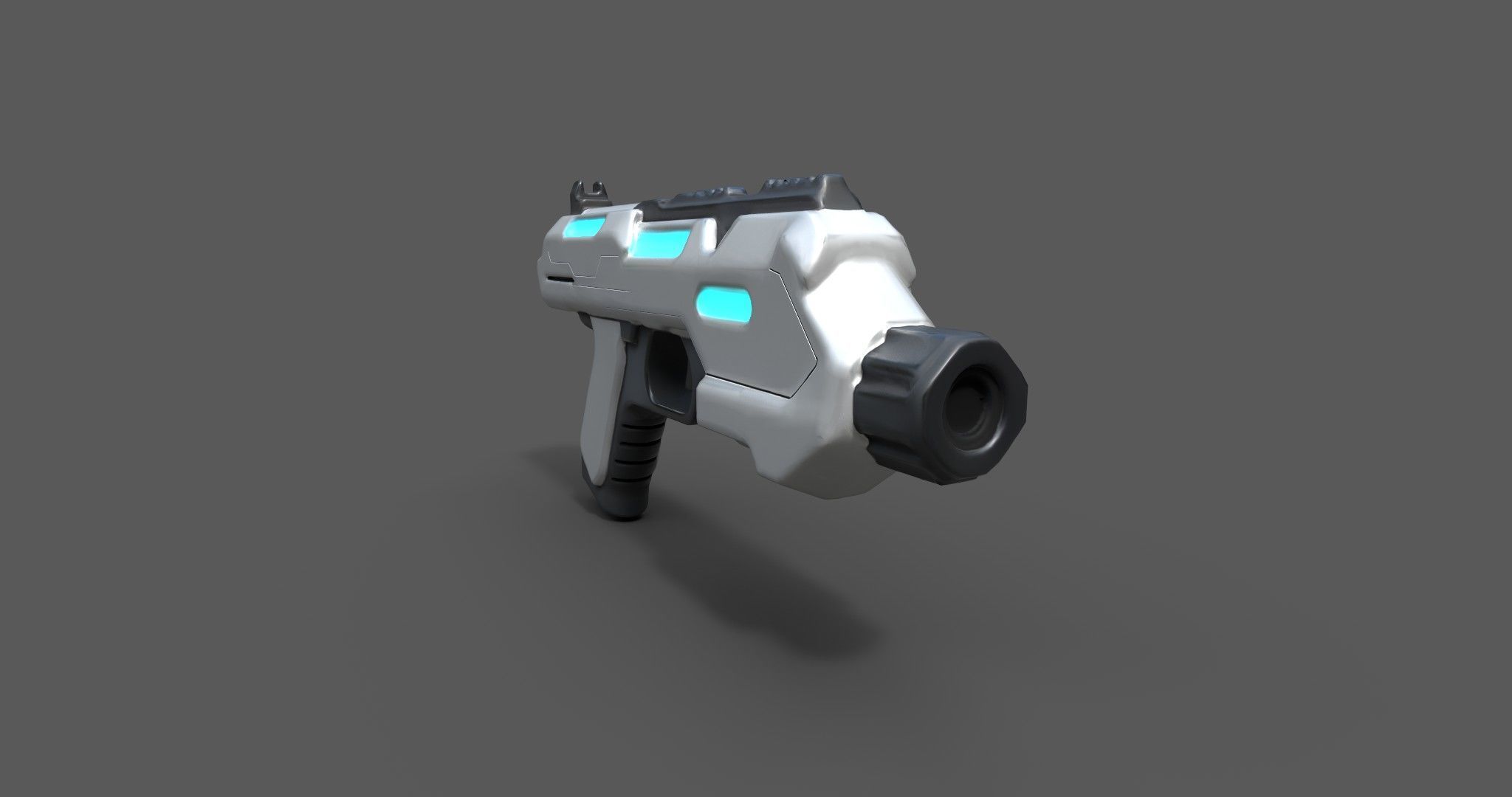 Futuristic Sci-Fi Pistol Free 3D model_2