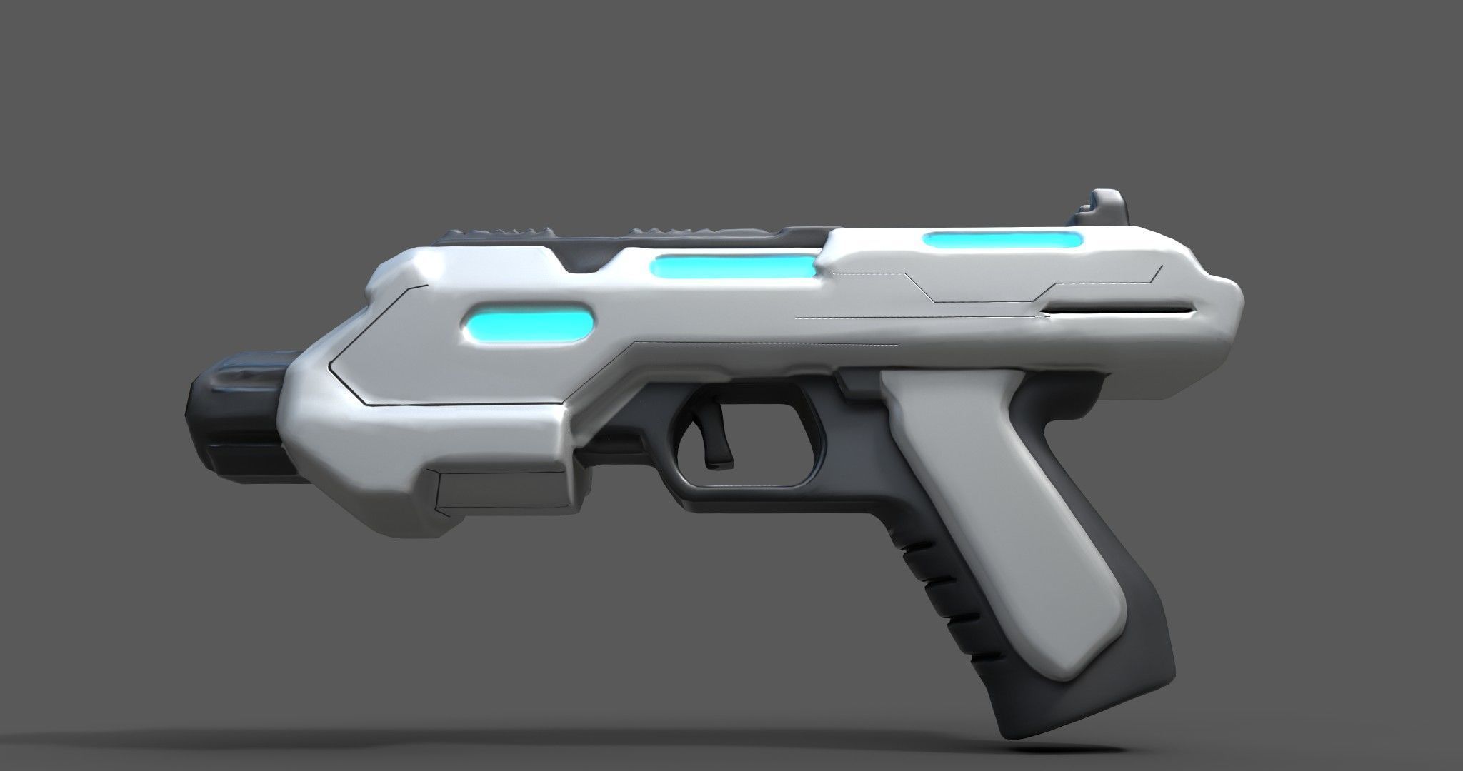 Futuristic Sci-Fi Pistol Free 3D model_7