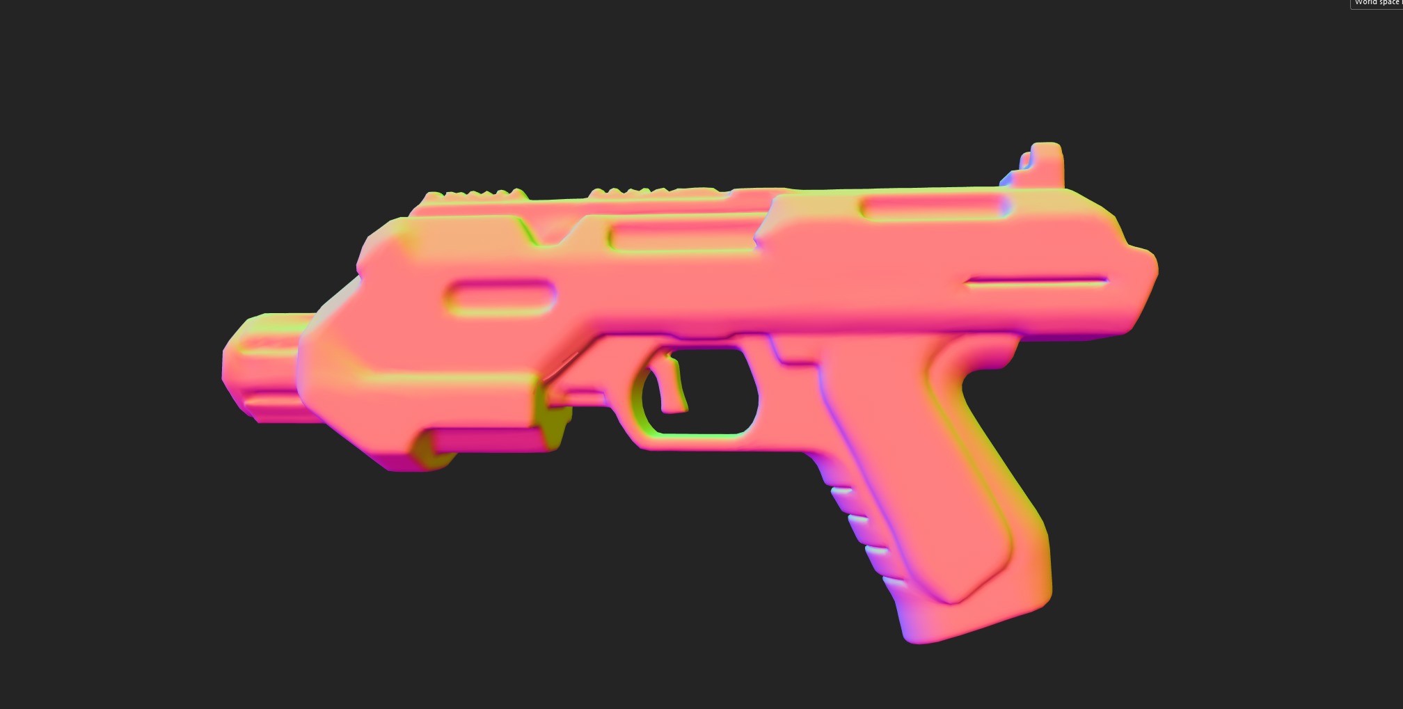 Futuristic Sci-Fi Pistol Free 3D model_21