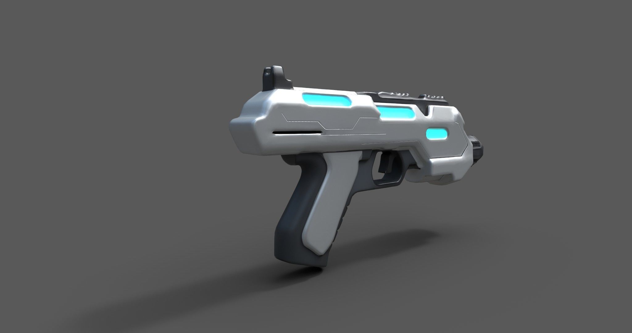Futuristic Sci-Fi Pistol Free 3D model_28