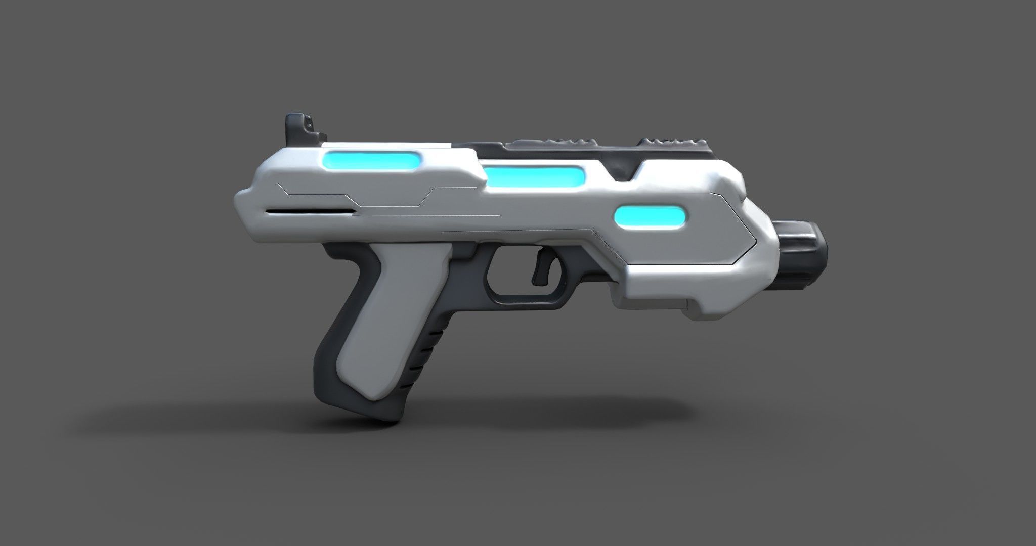 Futuristic Sci-Fi Pistol Free 3D model_30
