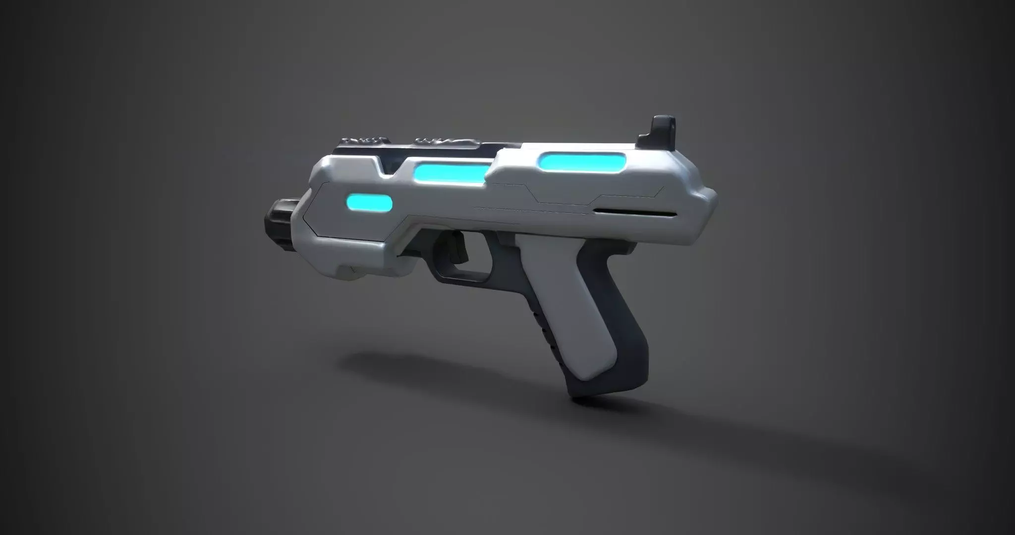 Futuristic Sci-Fi Pistol Free 3D model_0
