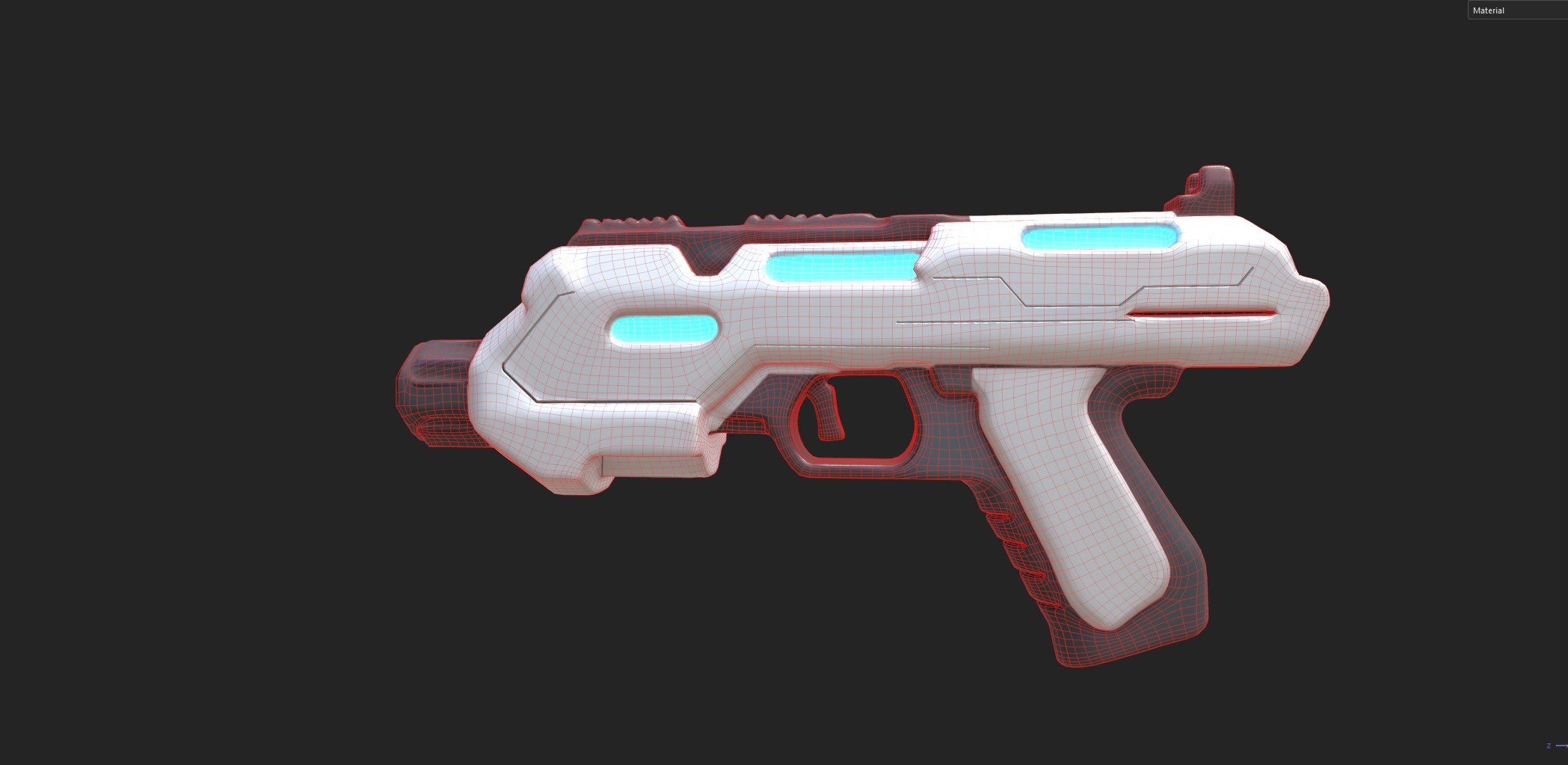 Futuristic Sci-Fi Pistol Free 3D model_12