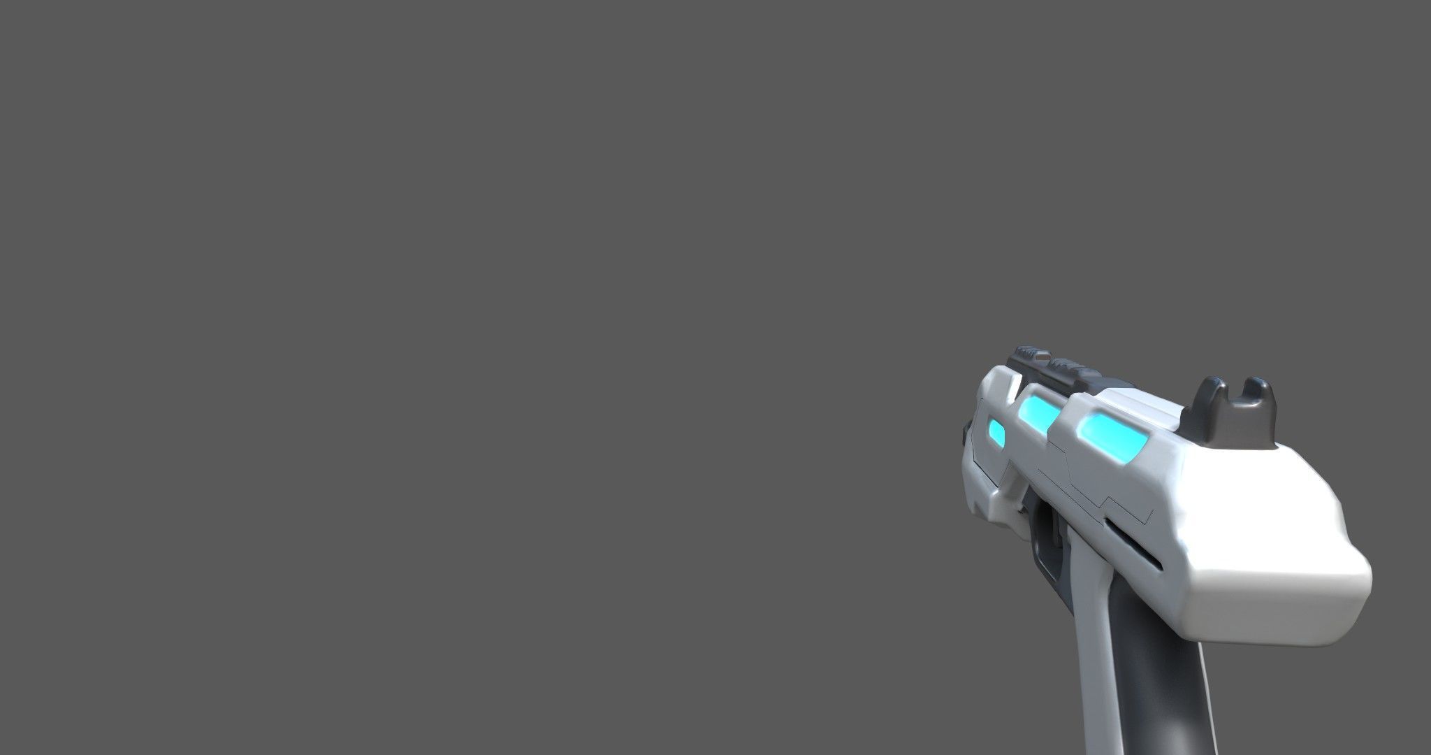 Futuristic Sci-Fi Pistol Free 3D model_10