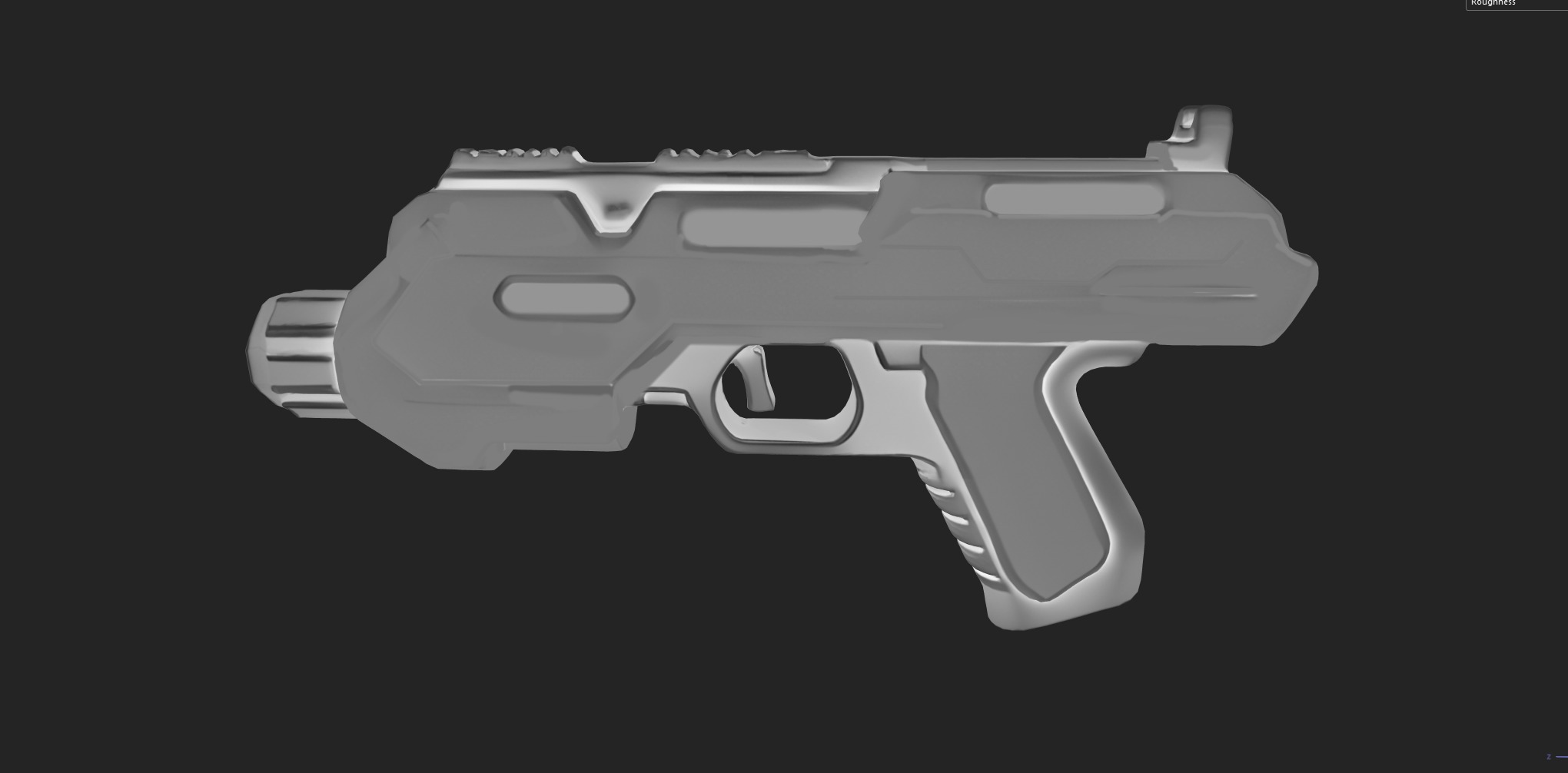 Futuristic Sci-Fi Pistol Free 3D model_15