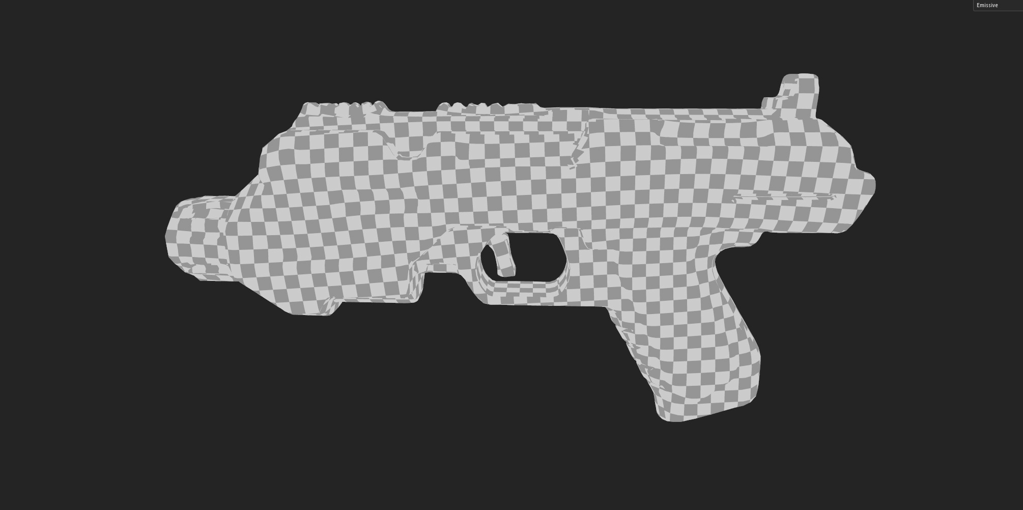 Futuristic Sci-Fi Pistol Free 3D model_16