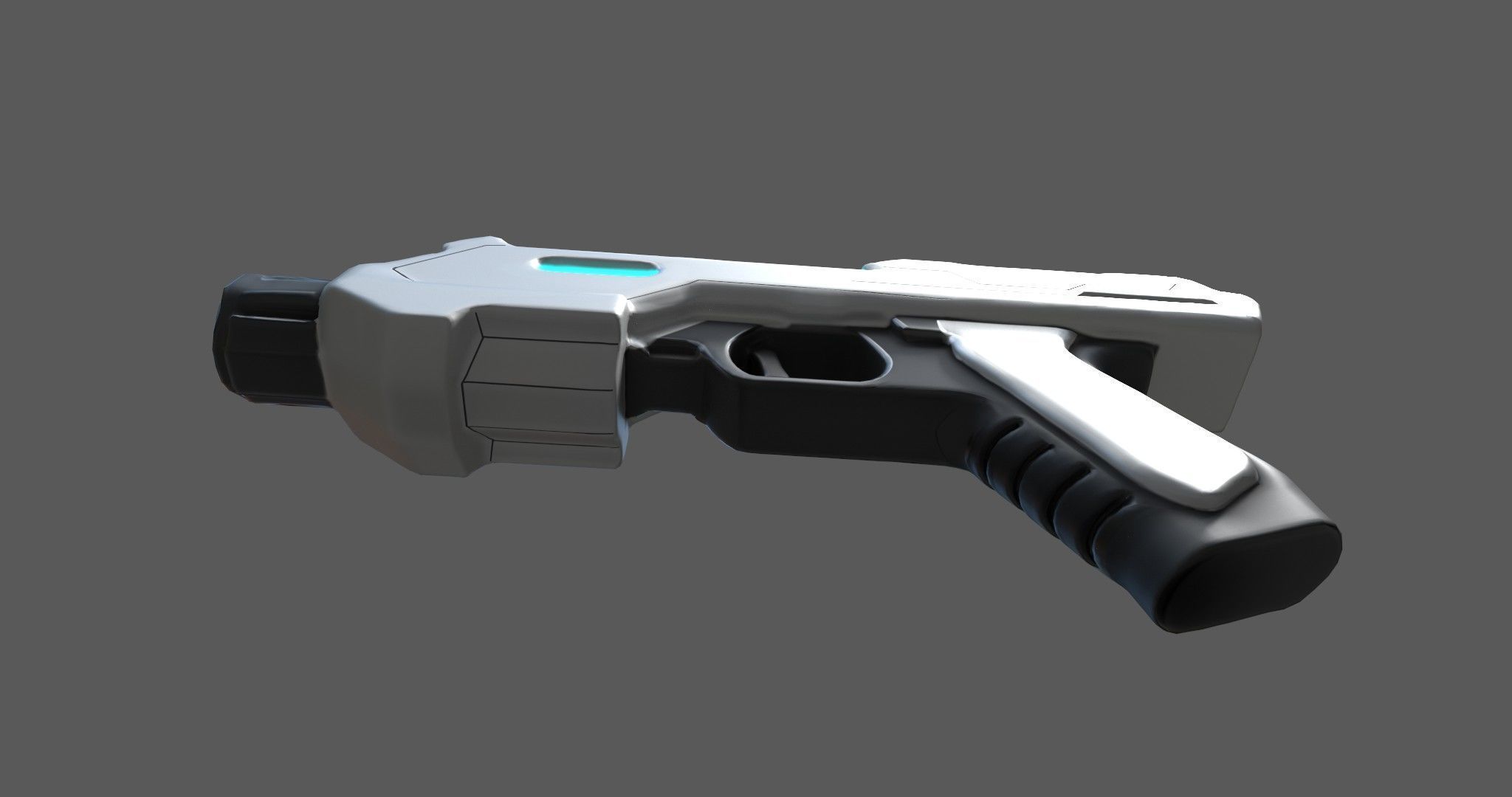 Futuristic Sci-Fi Pistol Free 3D model_8