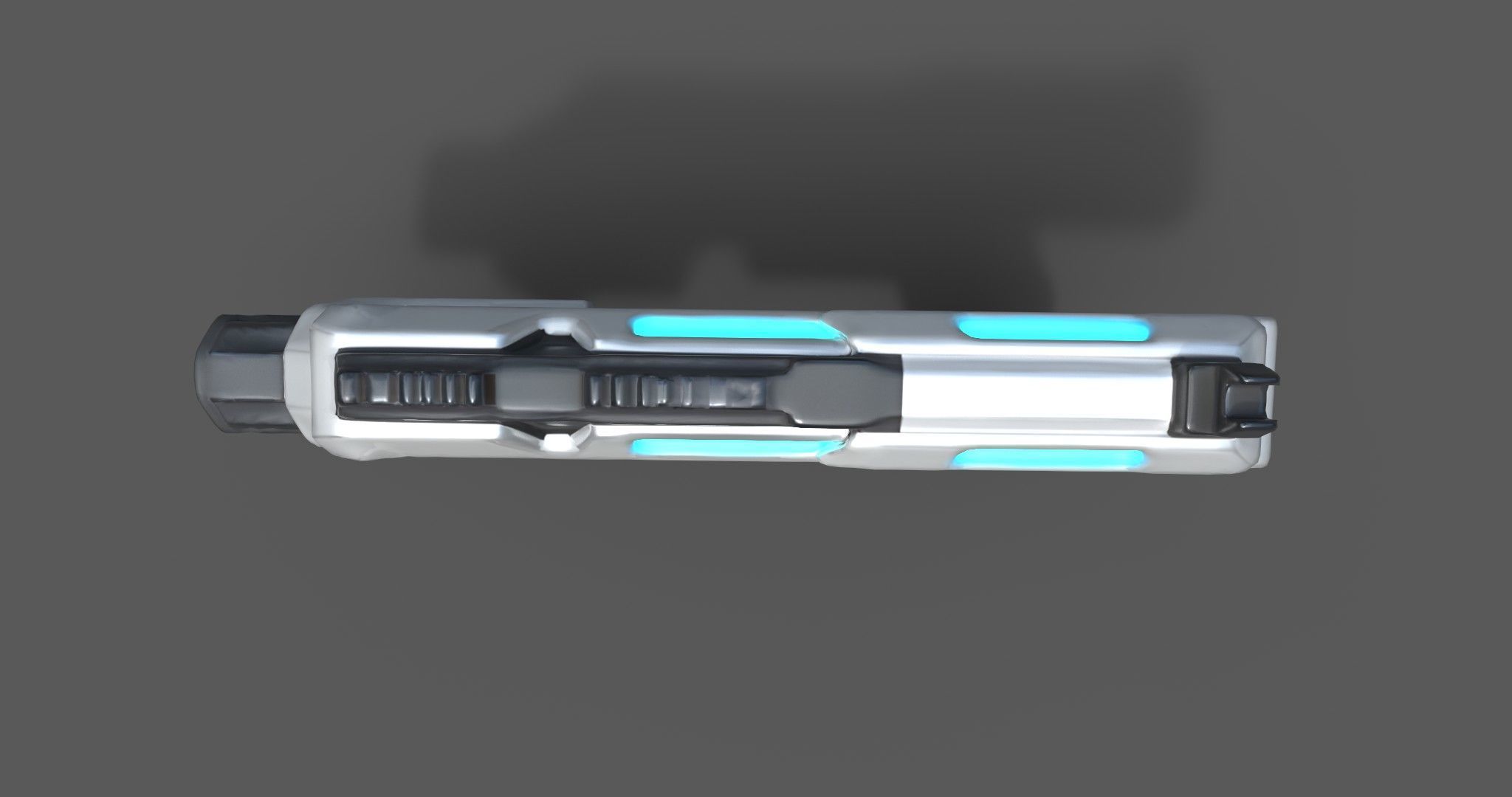 Futuristic Sci-Fi Pistol Free 3D model_6