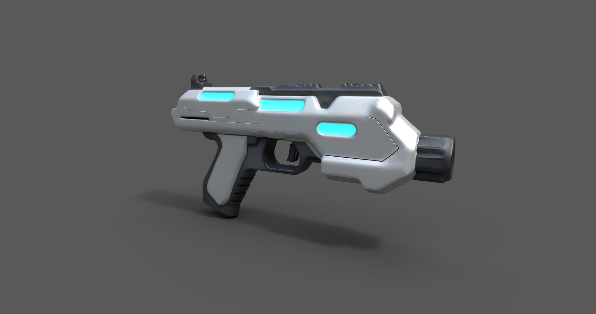 Futuristic Sci-Fi Pistol Free 3D model_1