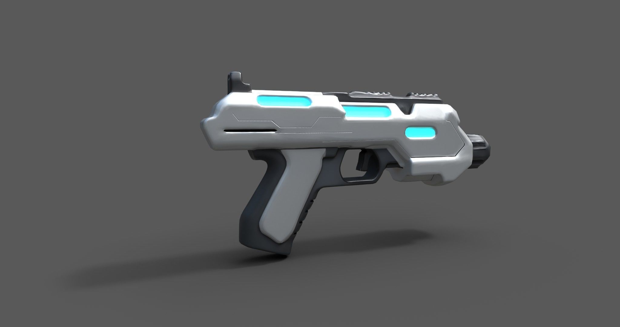 Futuristic Sci-Fi Pistol Free 3D model_29