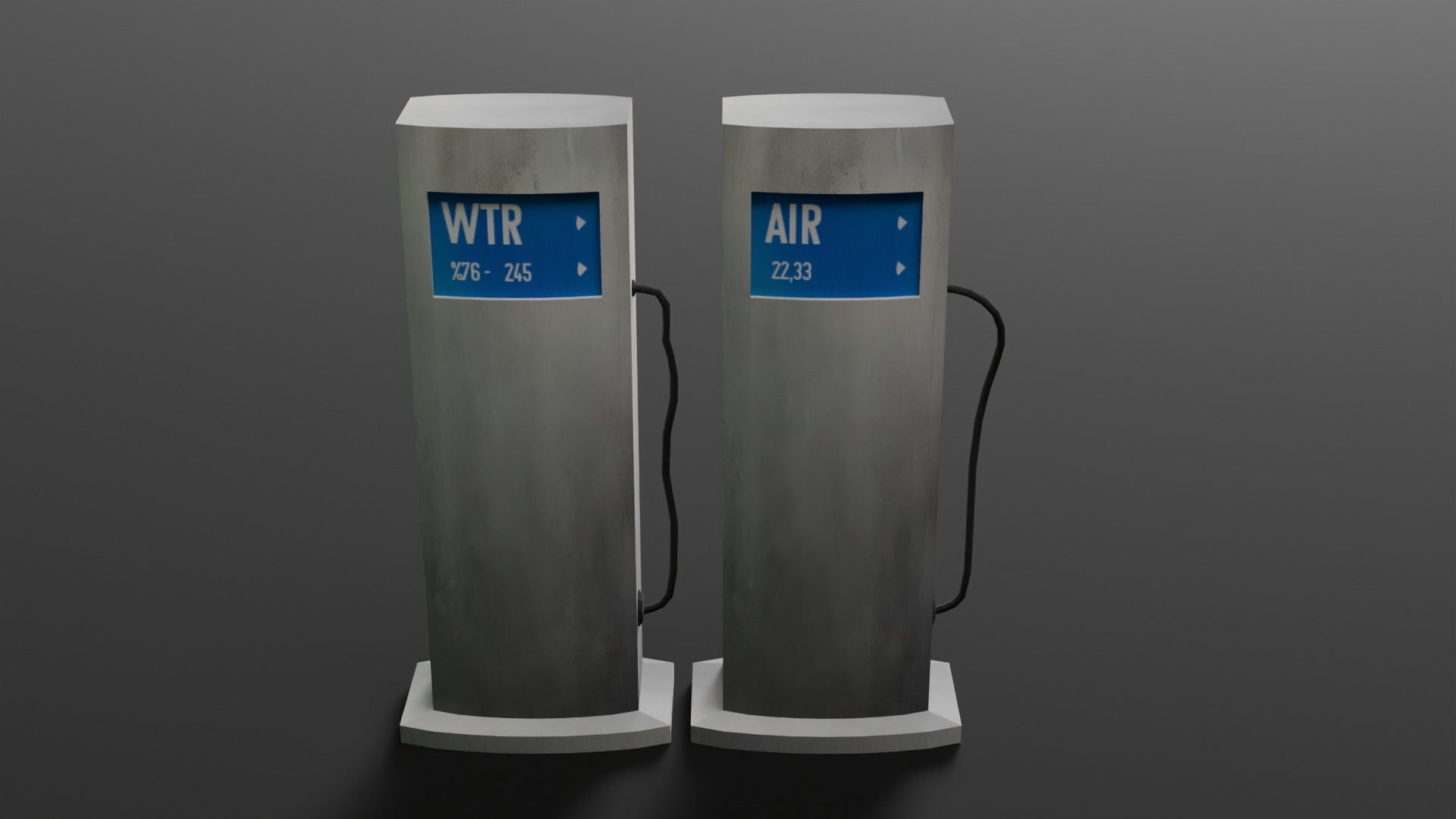 Low Poly Gas Station Model Low-poly 3D model_8