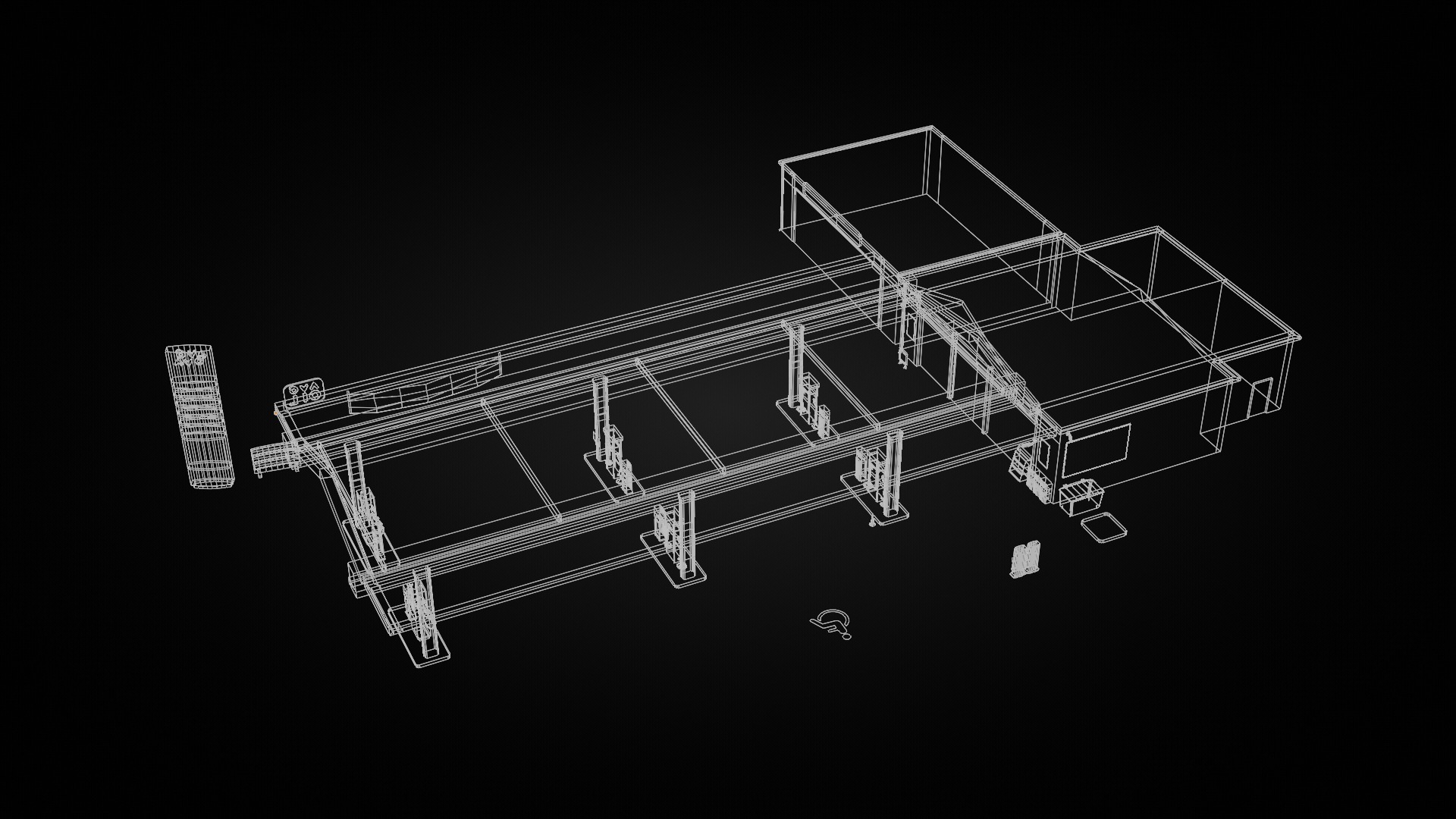 Low Poly Gas Station Model Low-poly 3D model_5