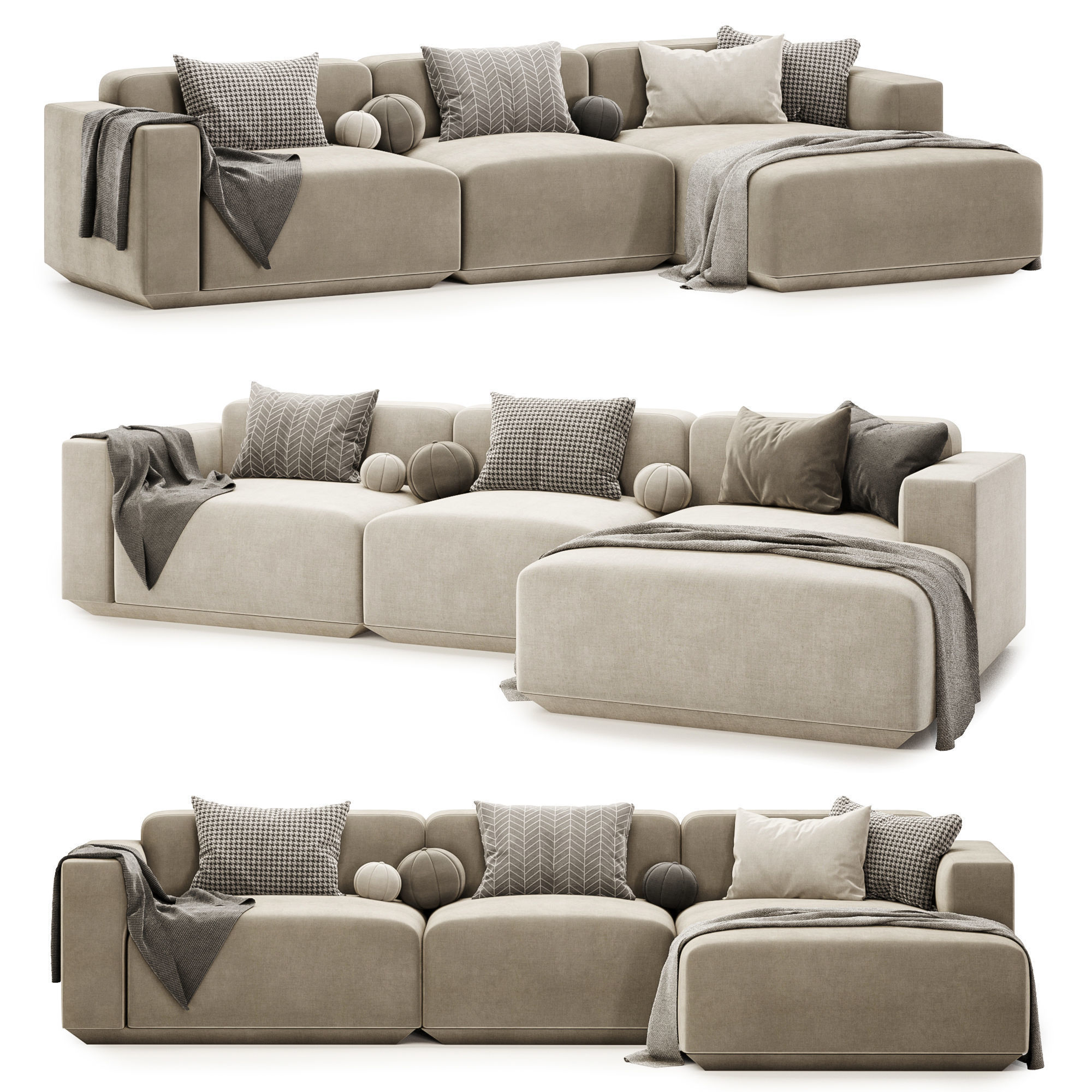 Develius corner sofa 3D model_1