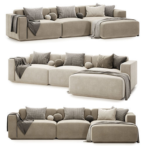 Develius corner sofa 3D model 2