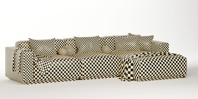 Develius corner sofa 3D model 5