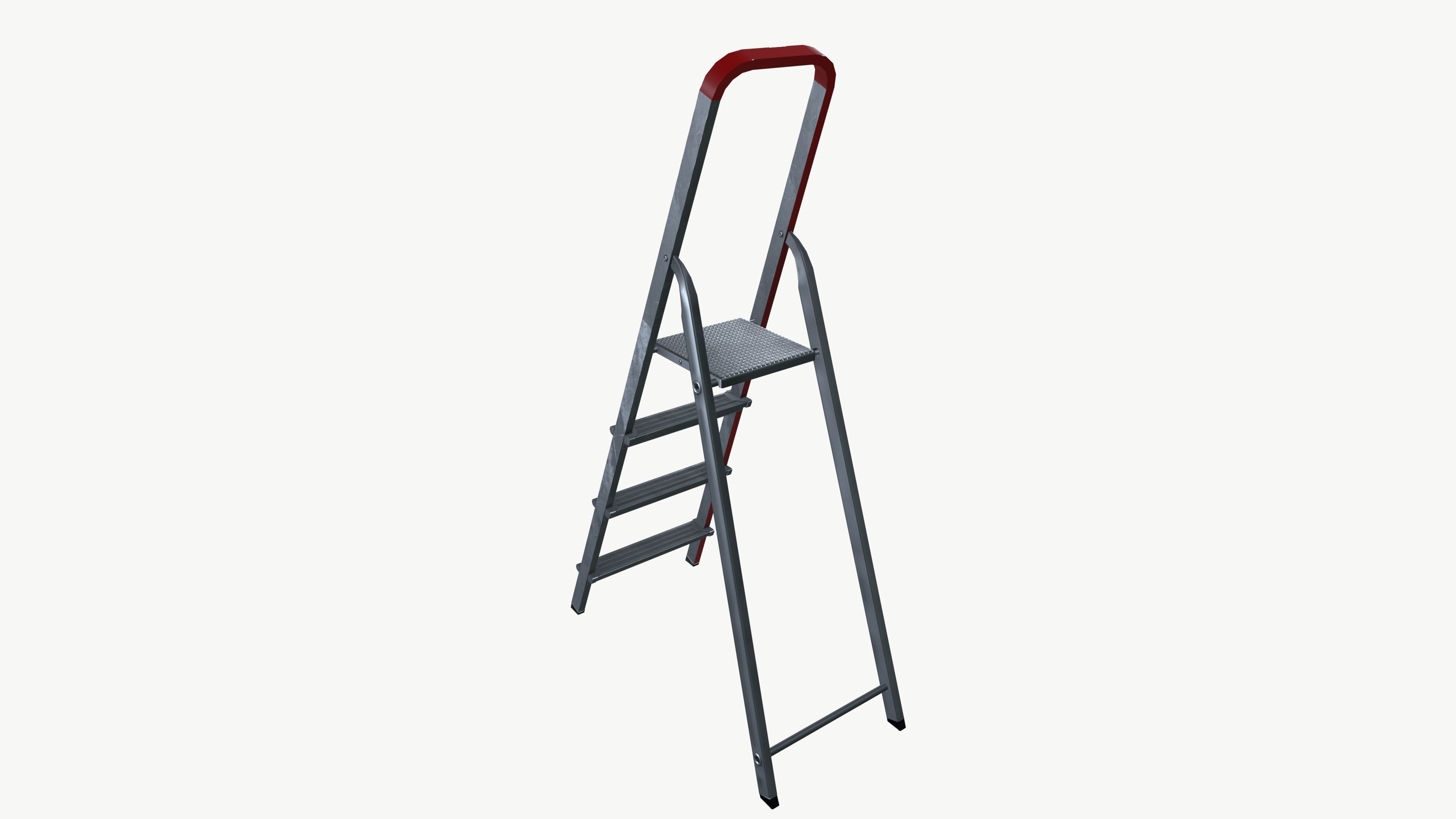 Ladder Low-poly 3D model_3
