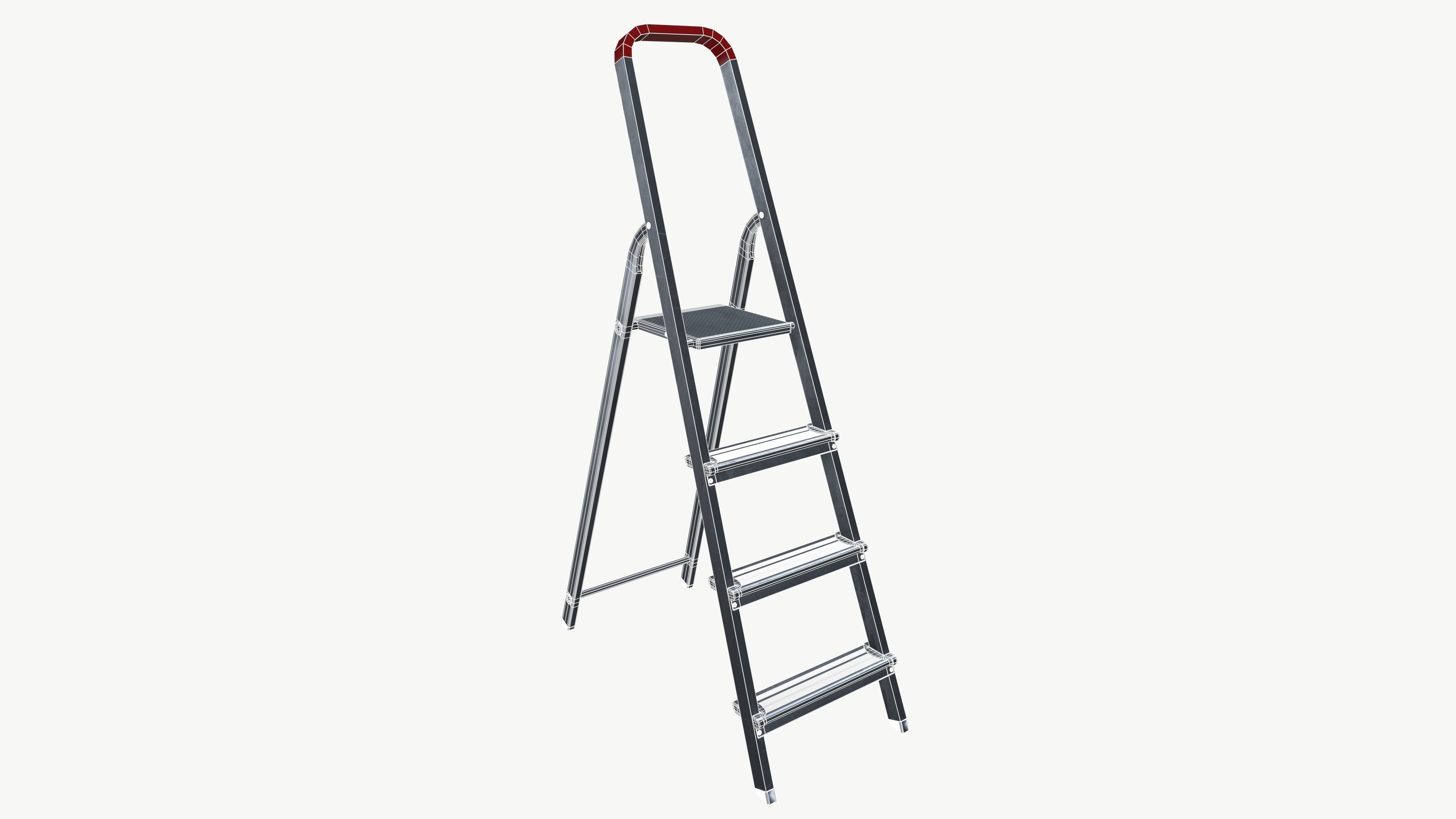 Ladder Low-poly 3D model_6