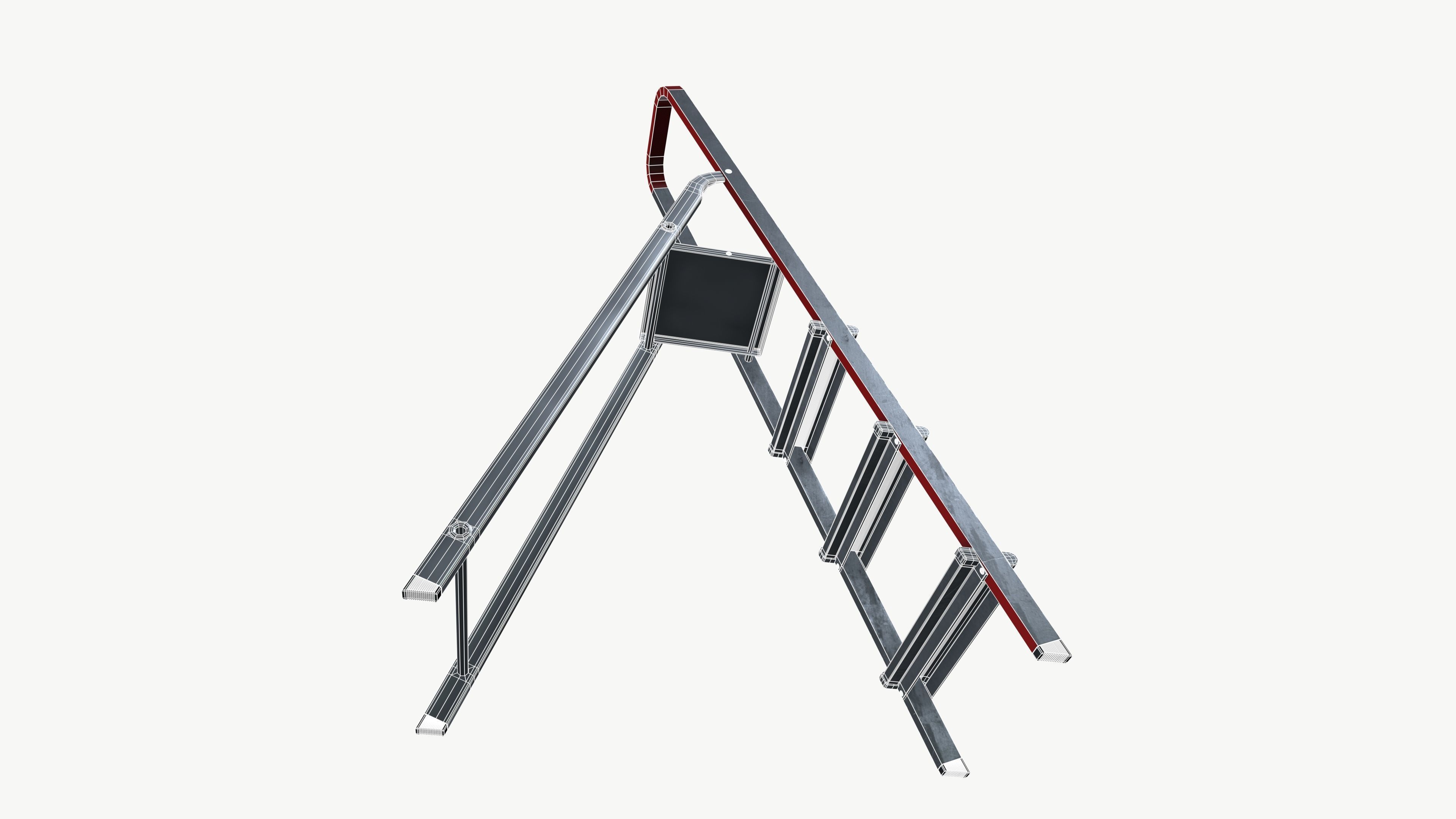 Ladder Low-poly 3D model_9