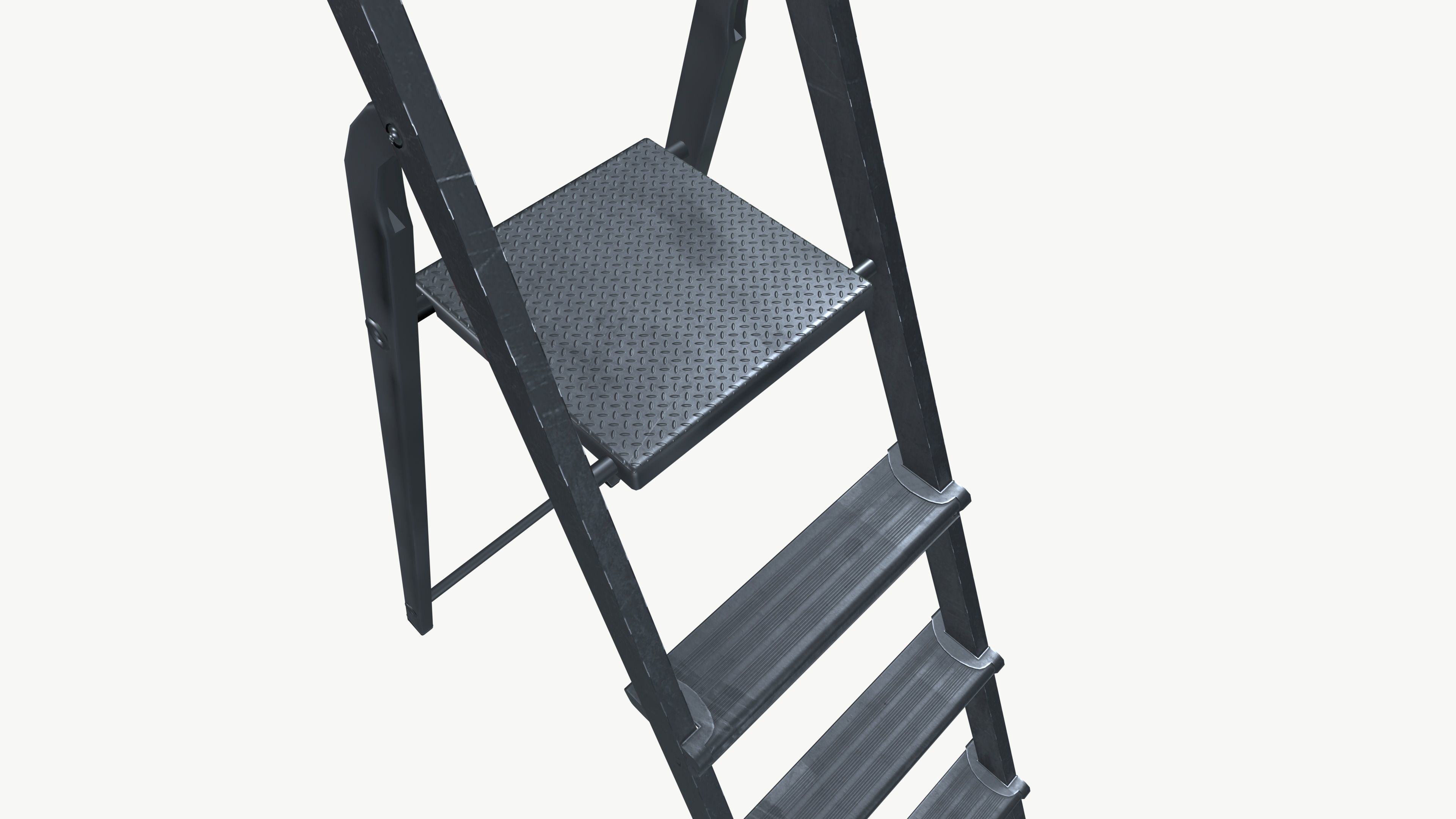Ladder Low-poly 3D model_5