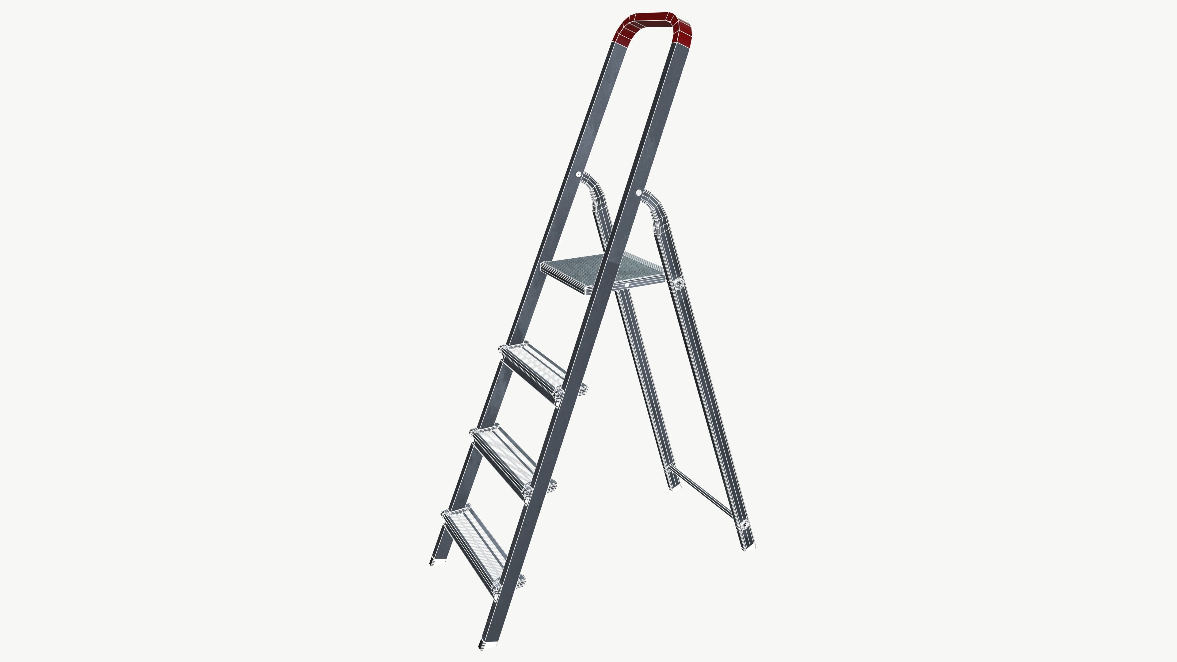 Ladder Low-poly 3D model_7