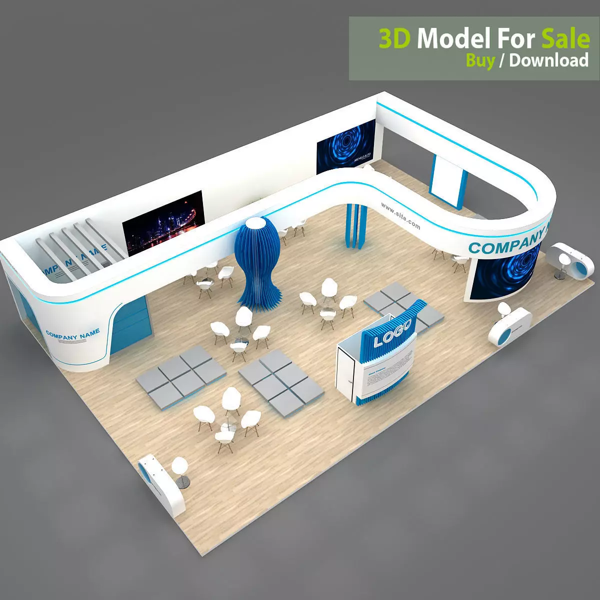 3D Exhibition 3D model_6
