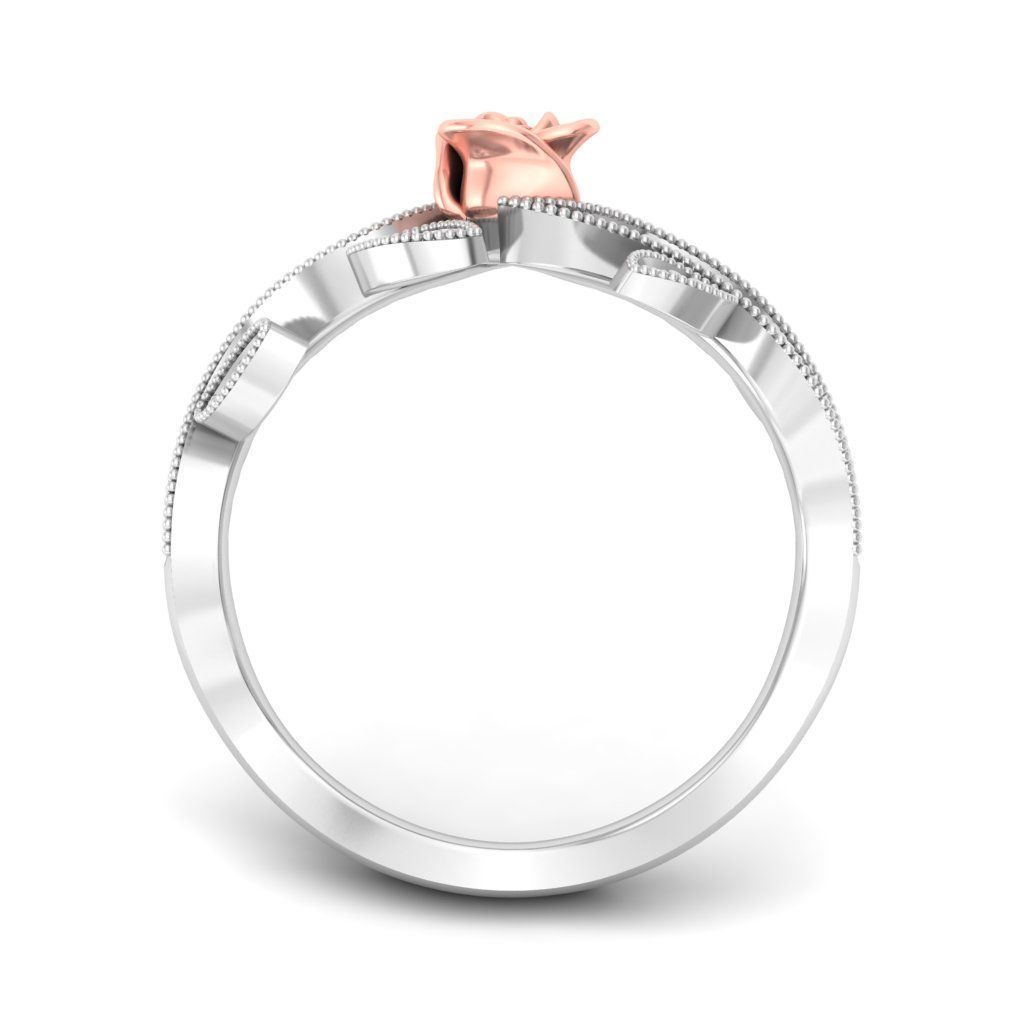 Diamond Rose Ring RG02 3D print model_3