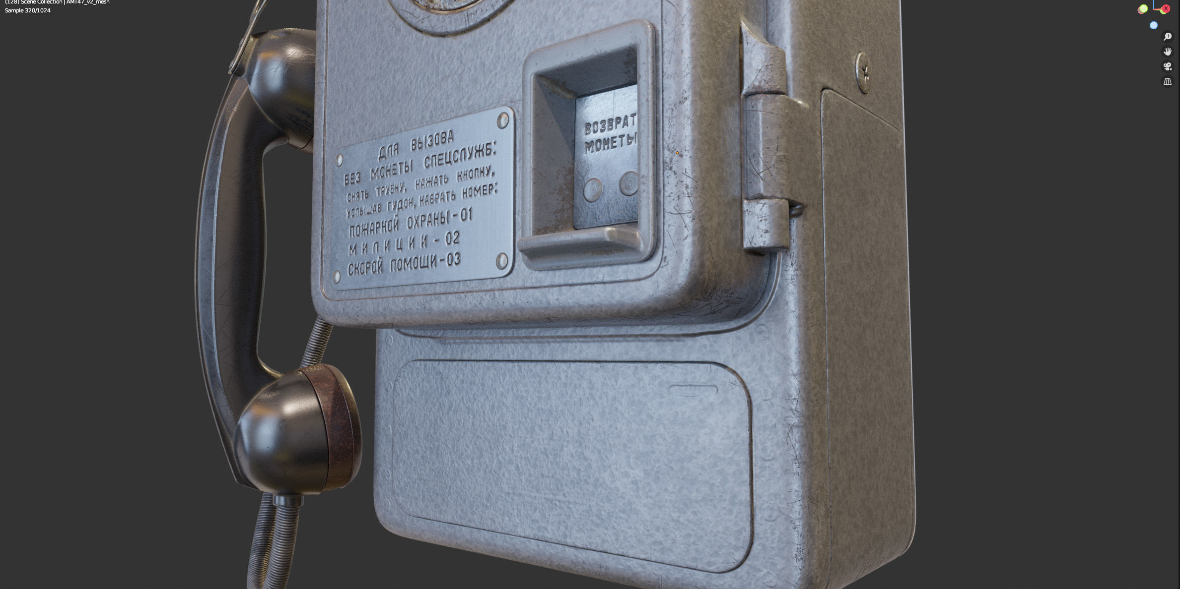 Payphone AMT-47 v2 3D model_14