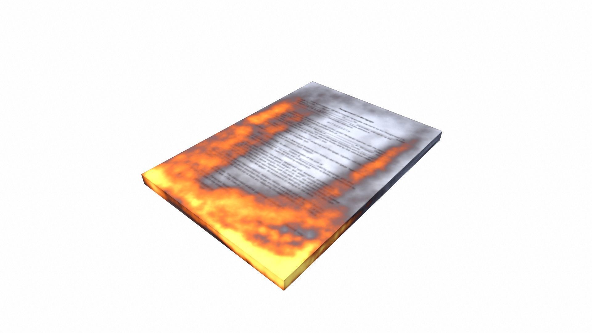Old Books And Burned Books Pack Low-poly 3D Low-poly 3D model_3