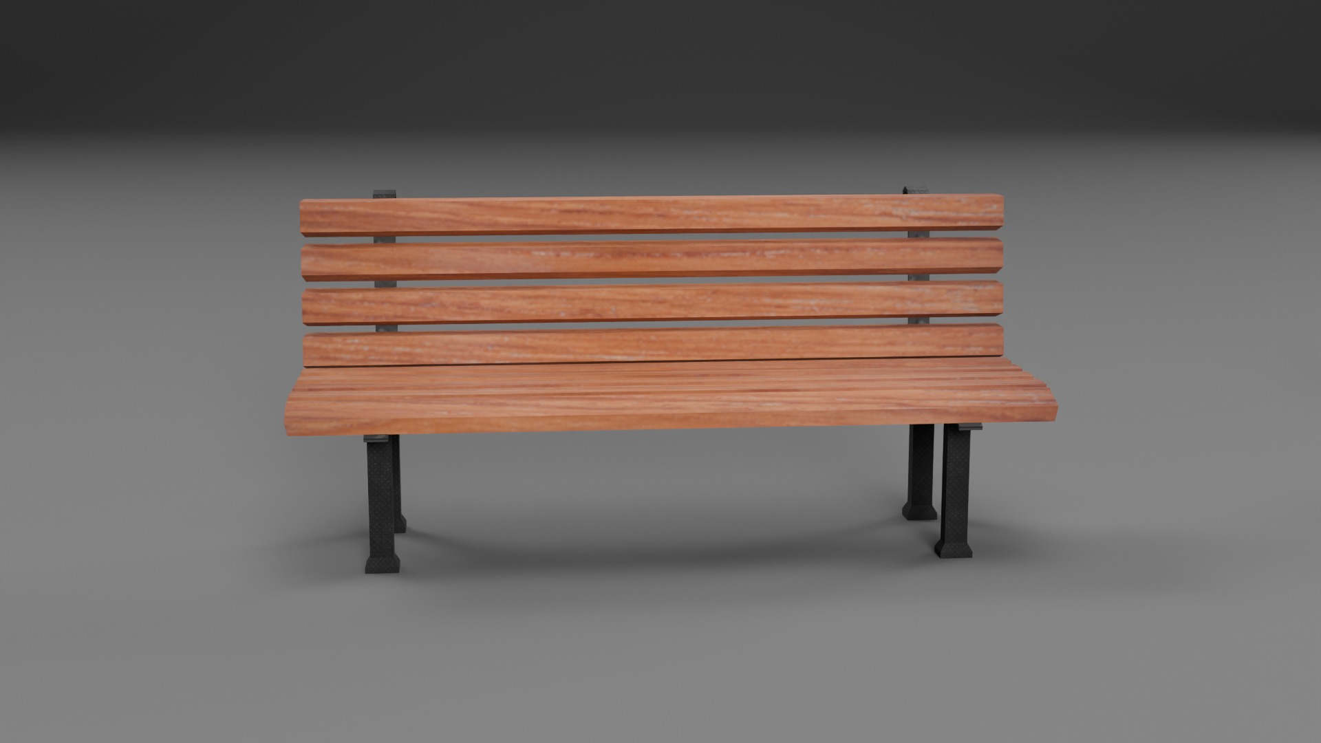 Low Poly Bench and Trash Prop Low-poly 3D model_1
