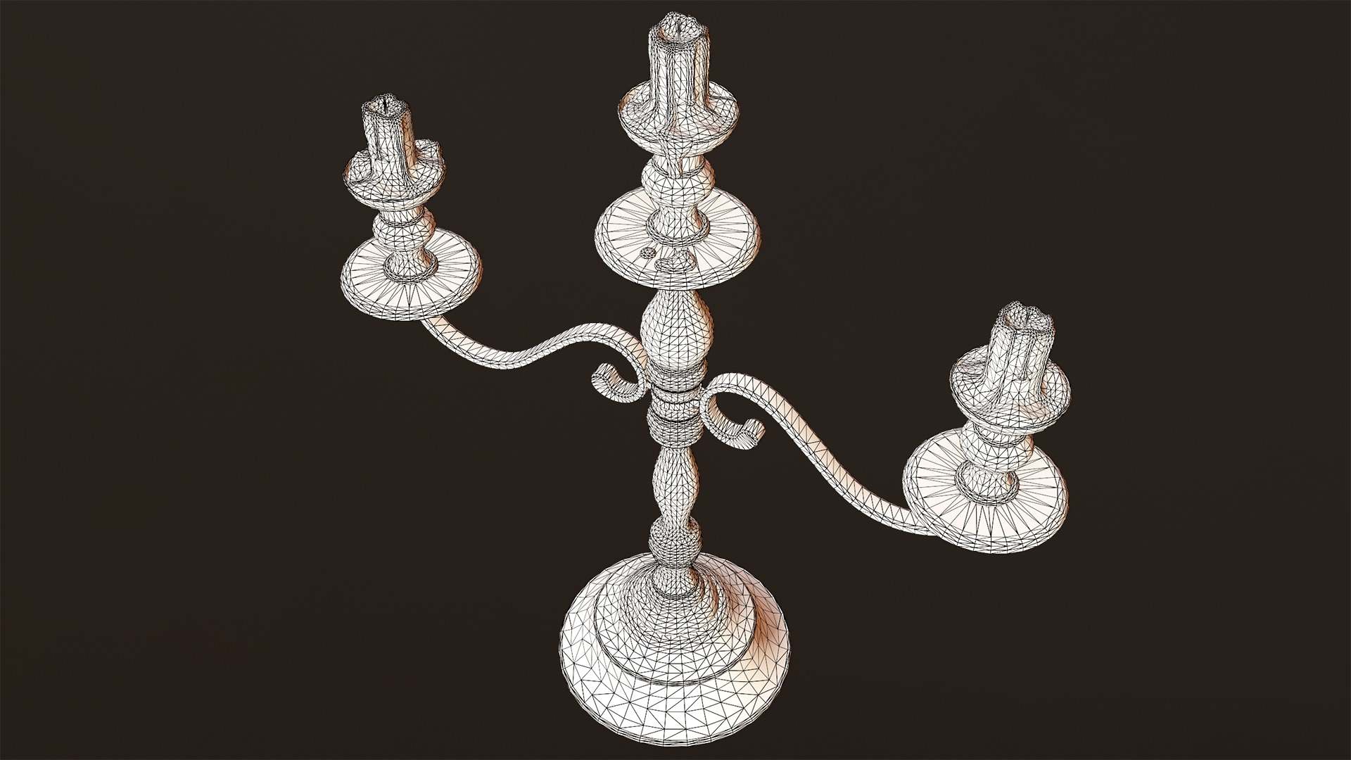Candlesticks and Chandeliers - PBR Game Ready Low-poly 3D model_17