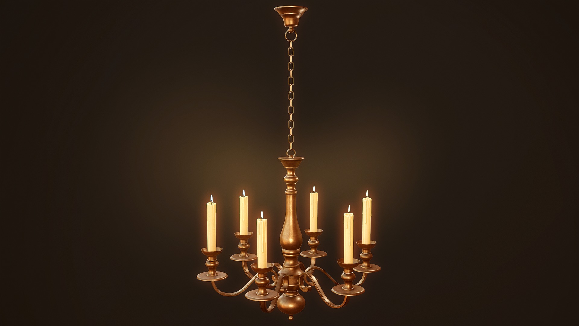 Candlesticks and Chandeliers - PBR Game Ready Low-poly 3D model_2