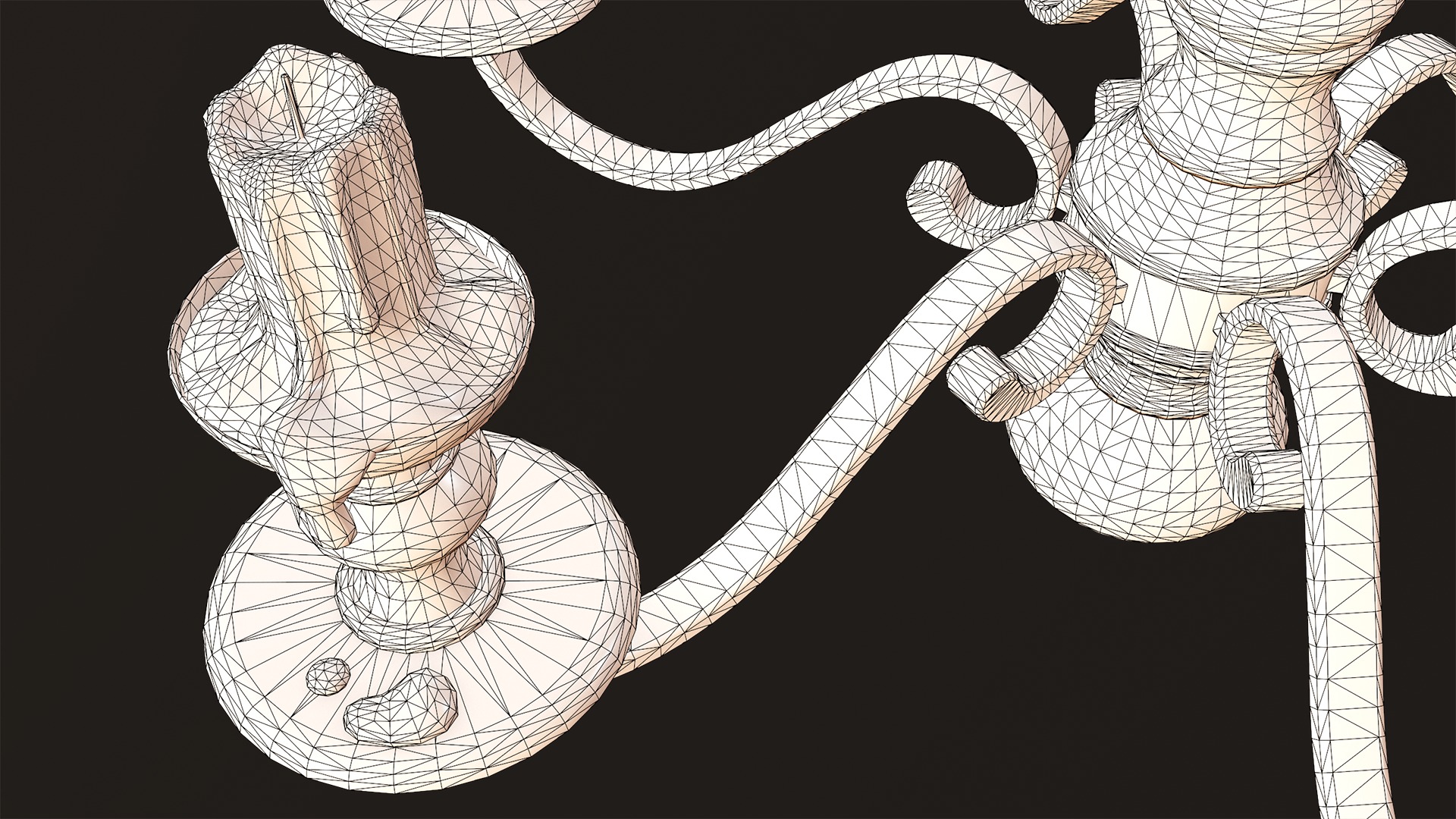 Candlesticks and Chandeliers - PBR Game Ready Low-poly 3D model_18