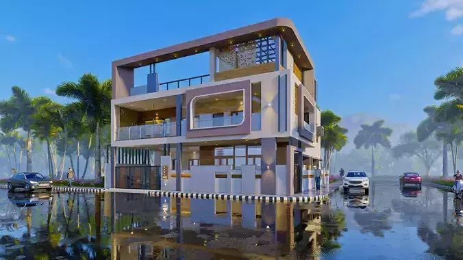 40x60 DUPLEX RESIDENCE 3D model