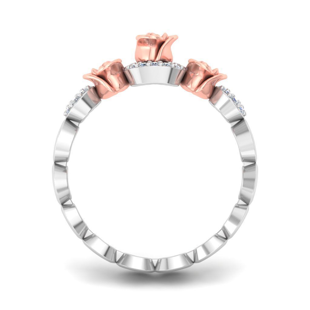Diamond Rose Ring RG05 3D print model_2